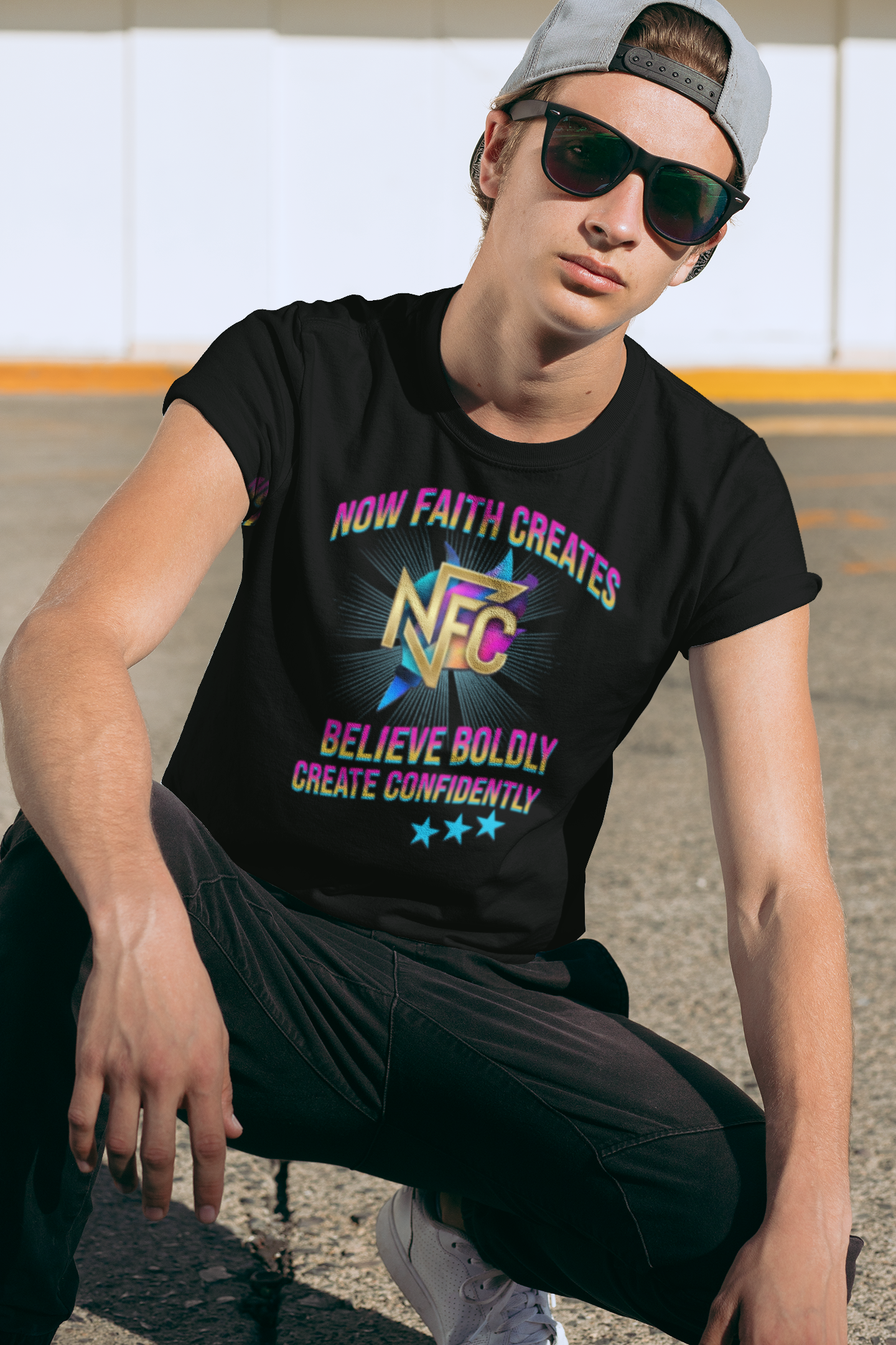 Now Faith Creates  — "Believe Boldly, Create Confidently" Inspirational Tee