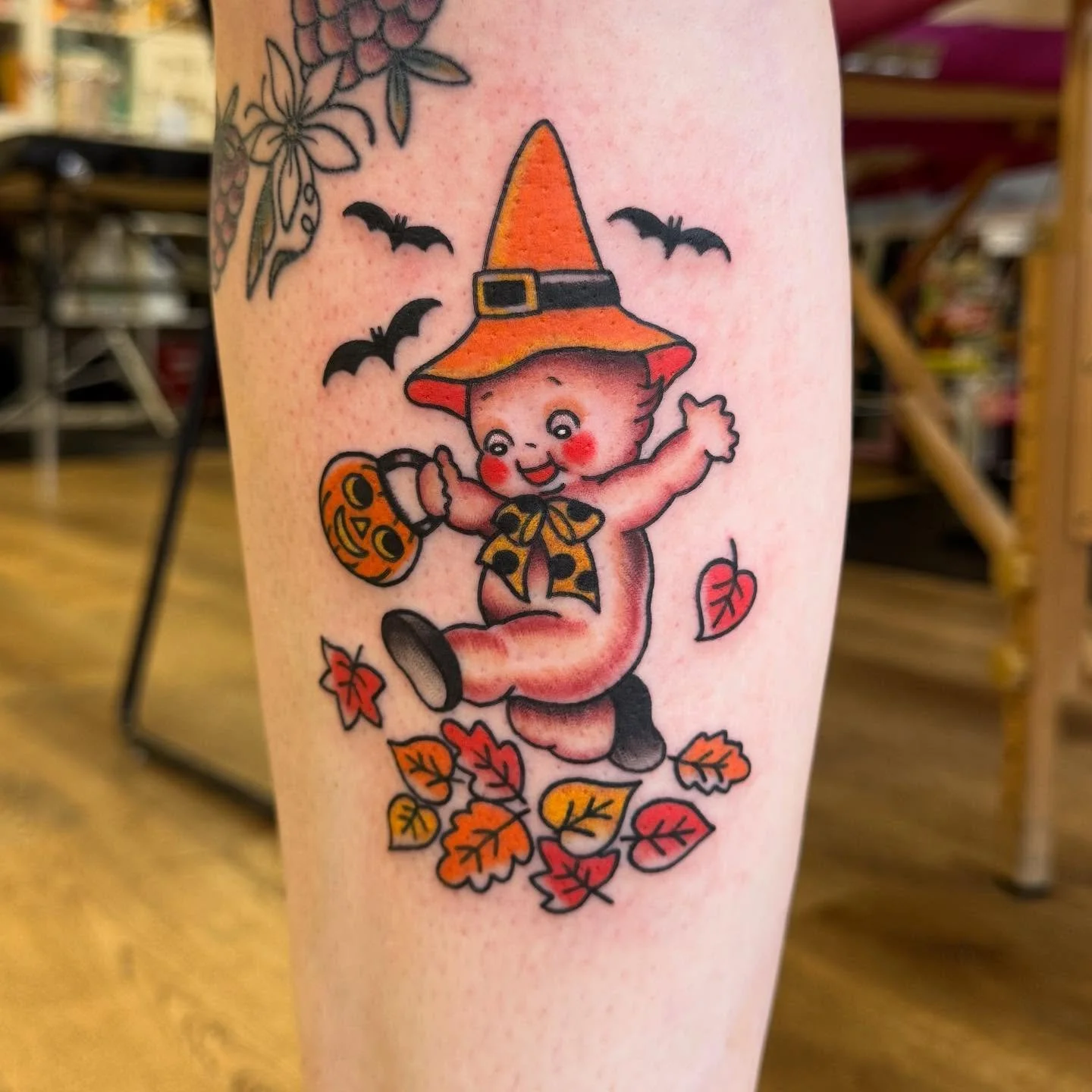 fall kewpie from Jewels @jewelsidette! To book with Jewels, email jewels.tattoo@gmail.com 😎