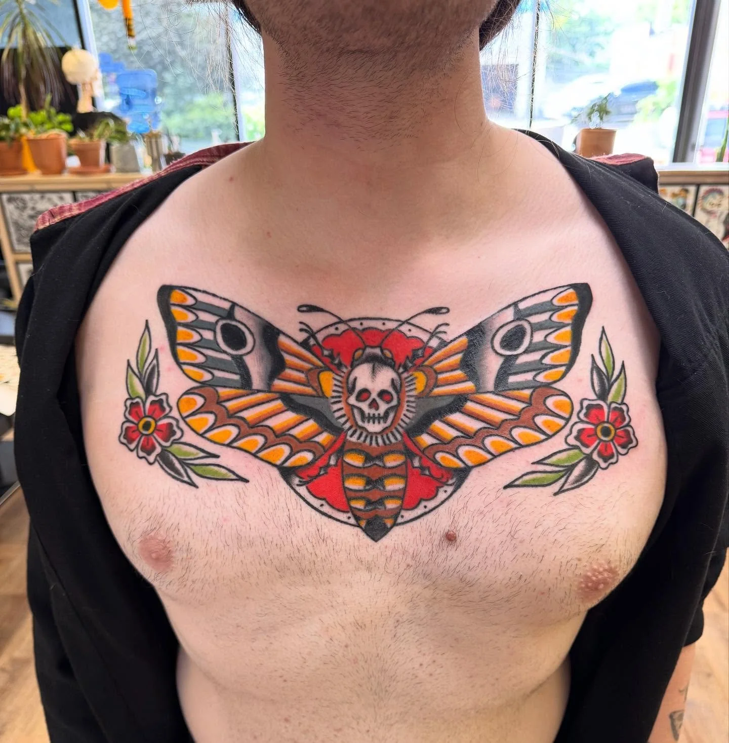 chest piece by Jewels! to book with Jewels email her @ jewels.tattoo@gmail.com 😎