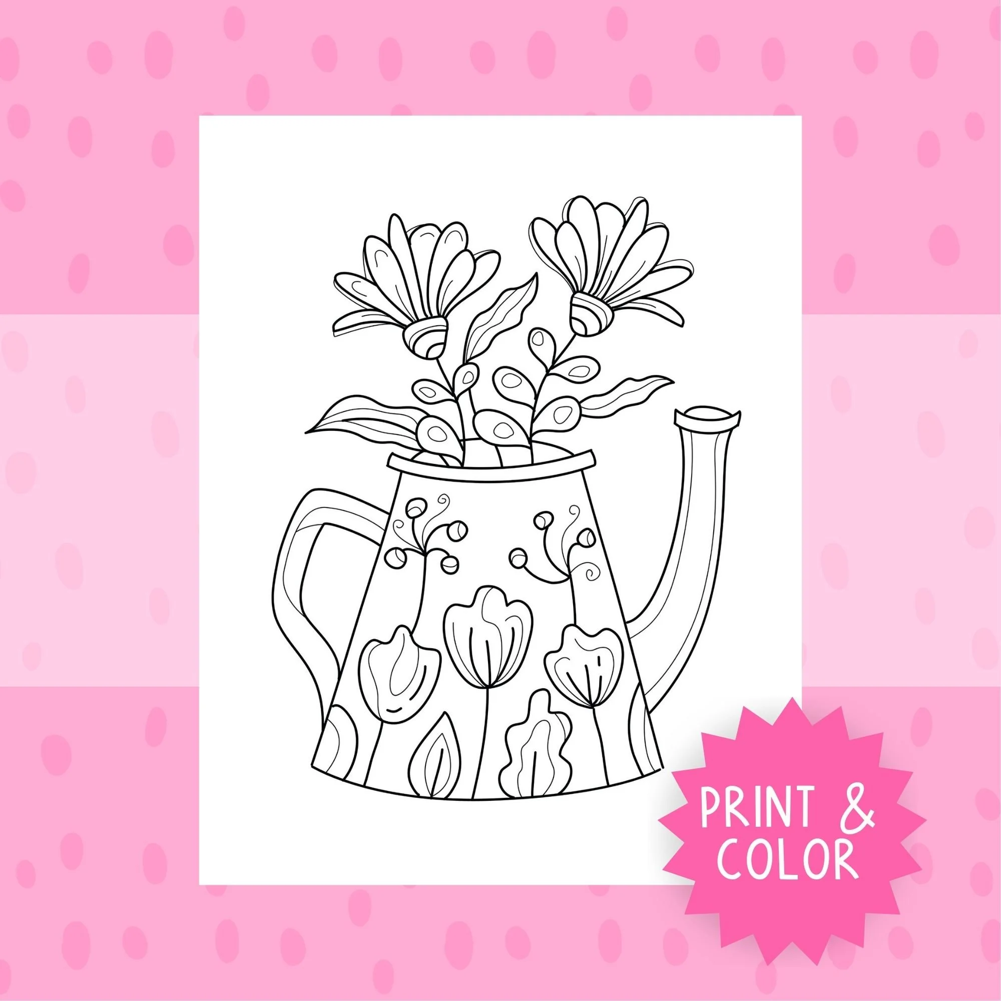 free flower coloring pages