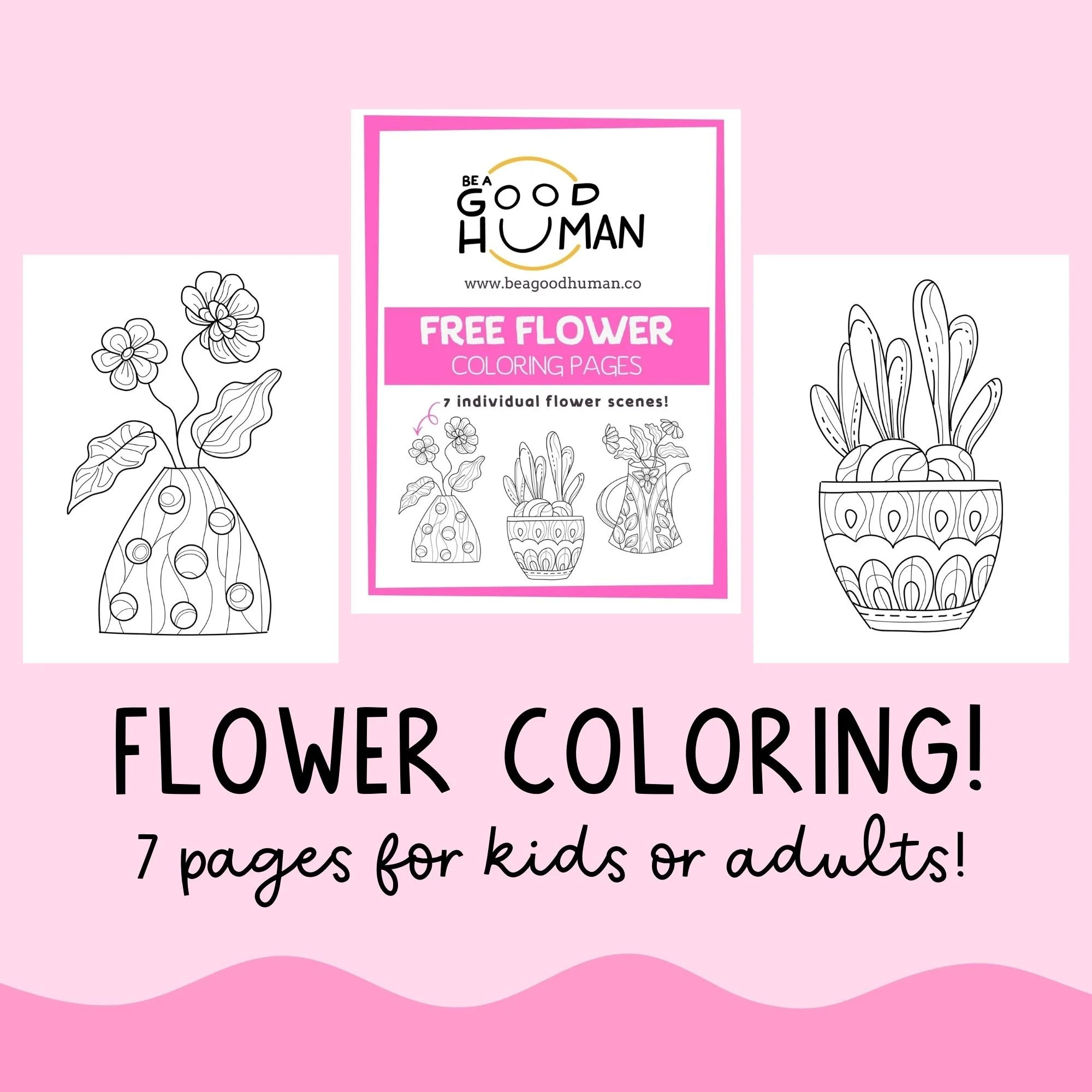 free adult flower coloring pages