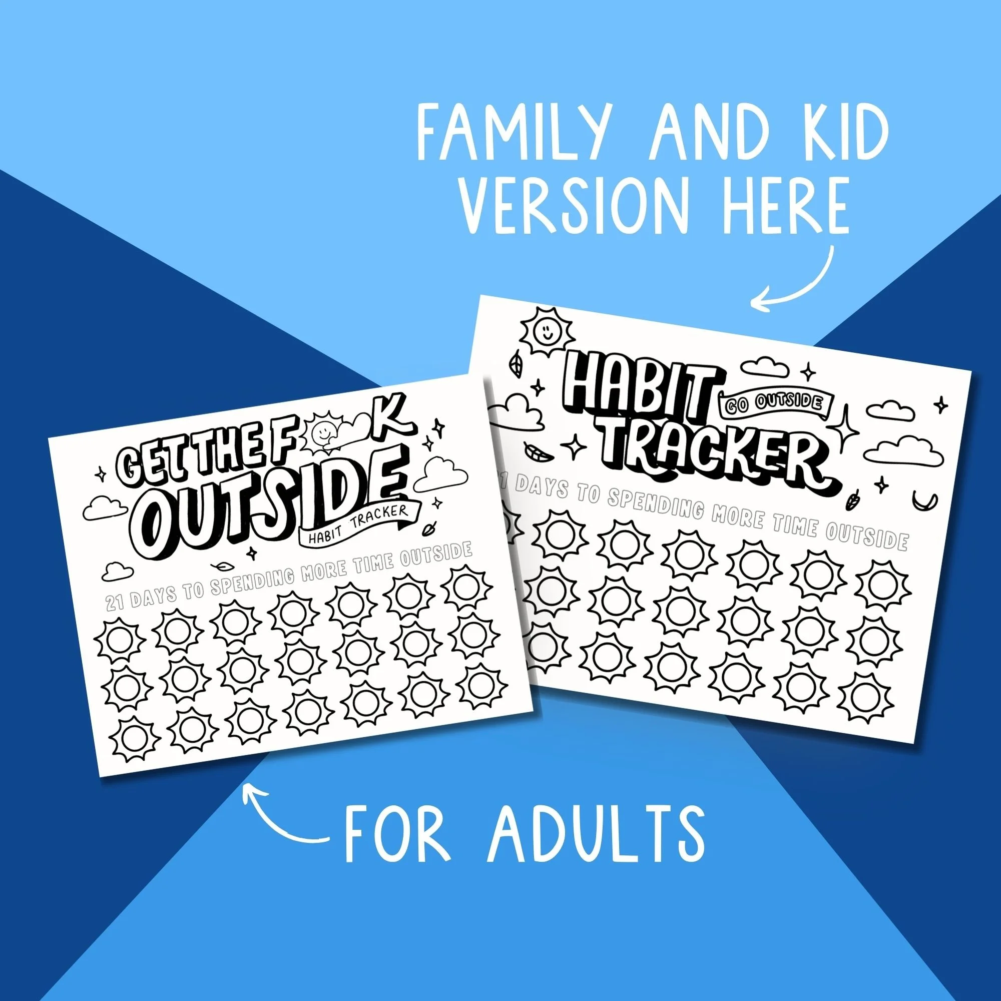 free printable habit tracker go outside