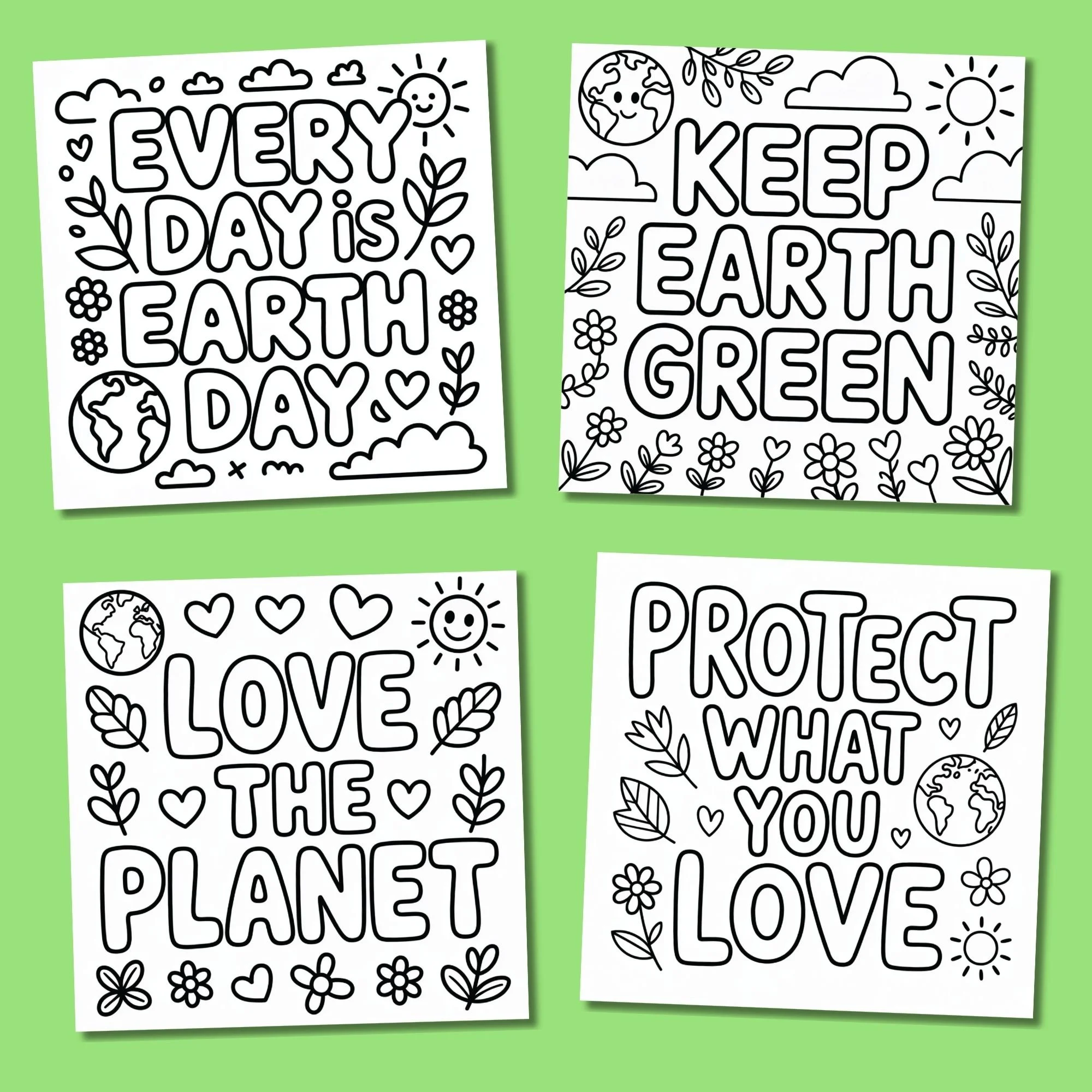 earth month coloring page