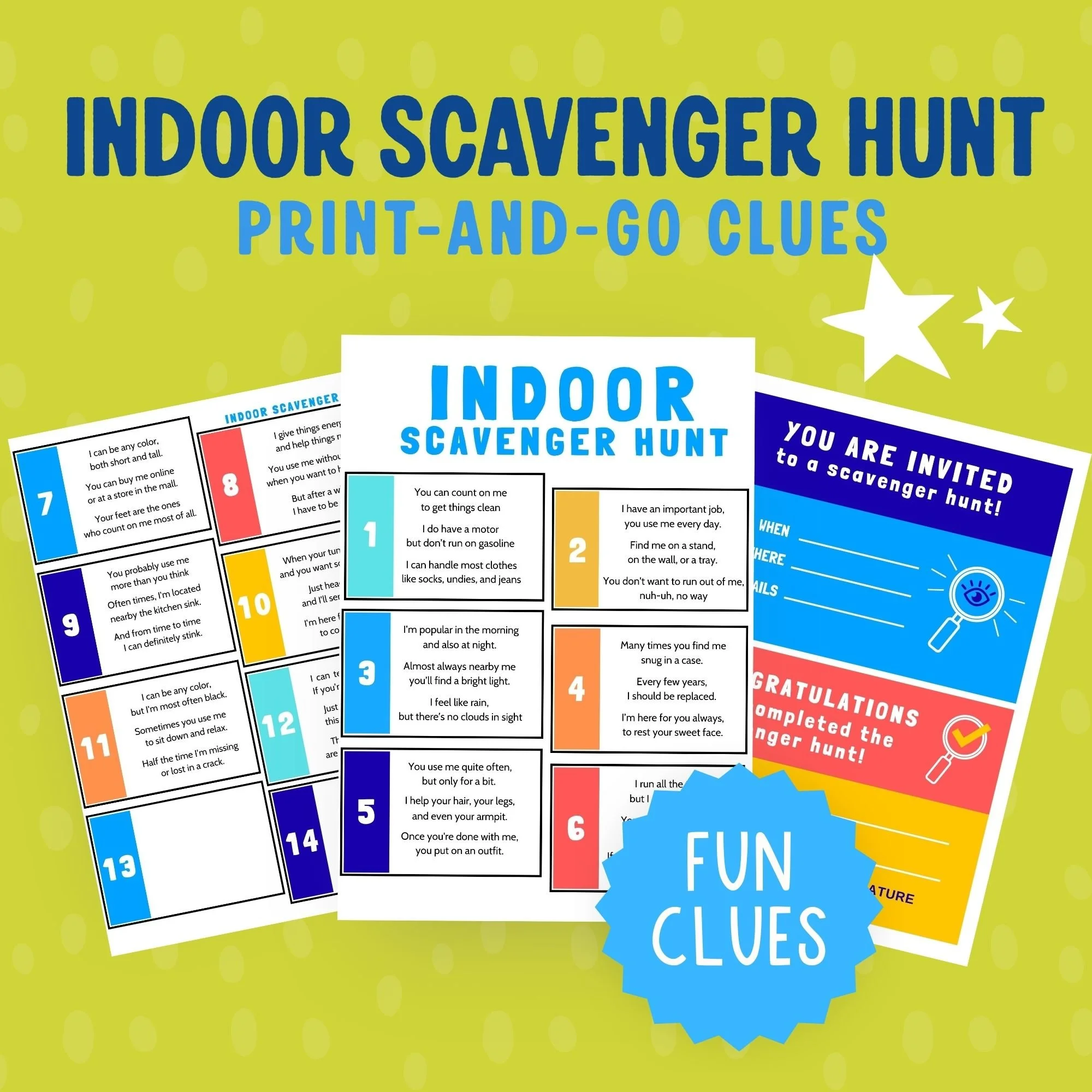 free indoor scavenger hunt