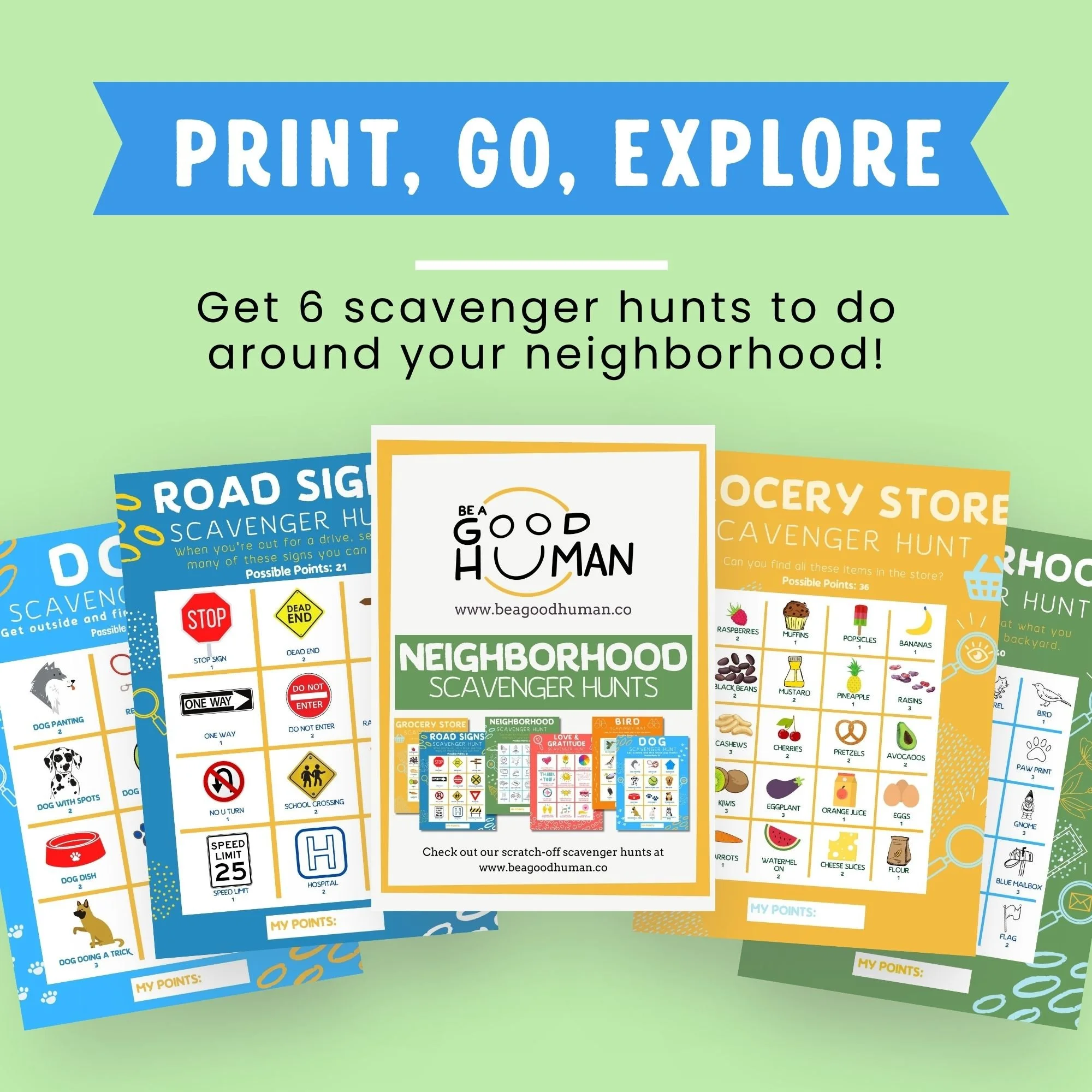 free printable scavenger hunts for your neighborhood