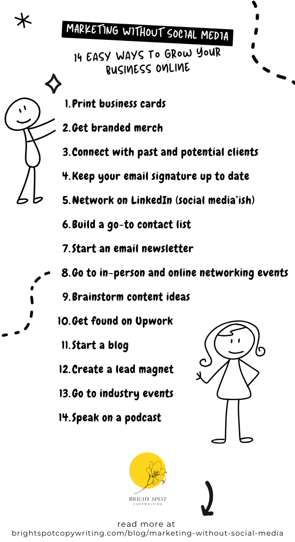 marketing without social media - infographic