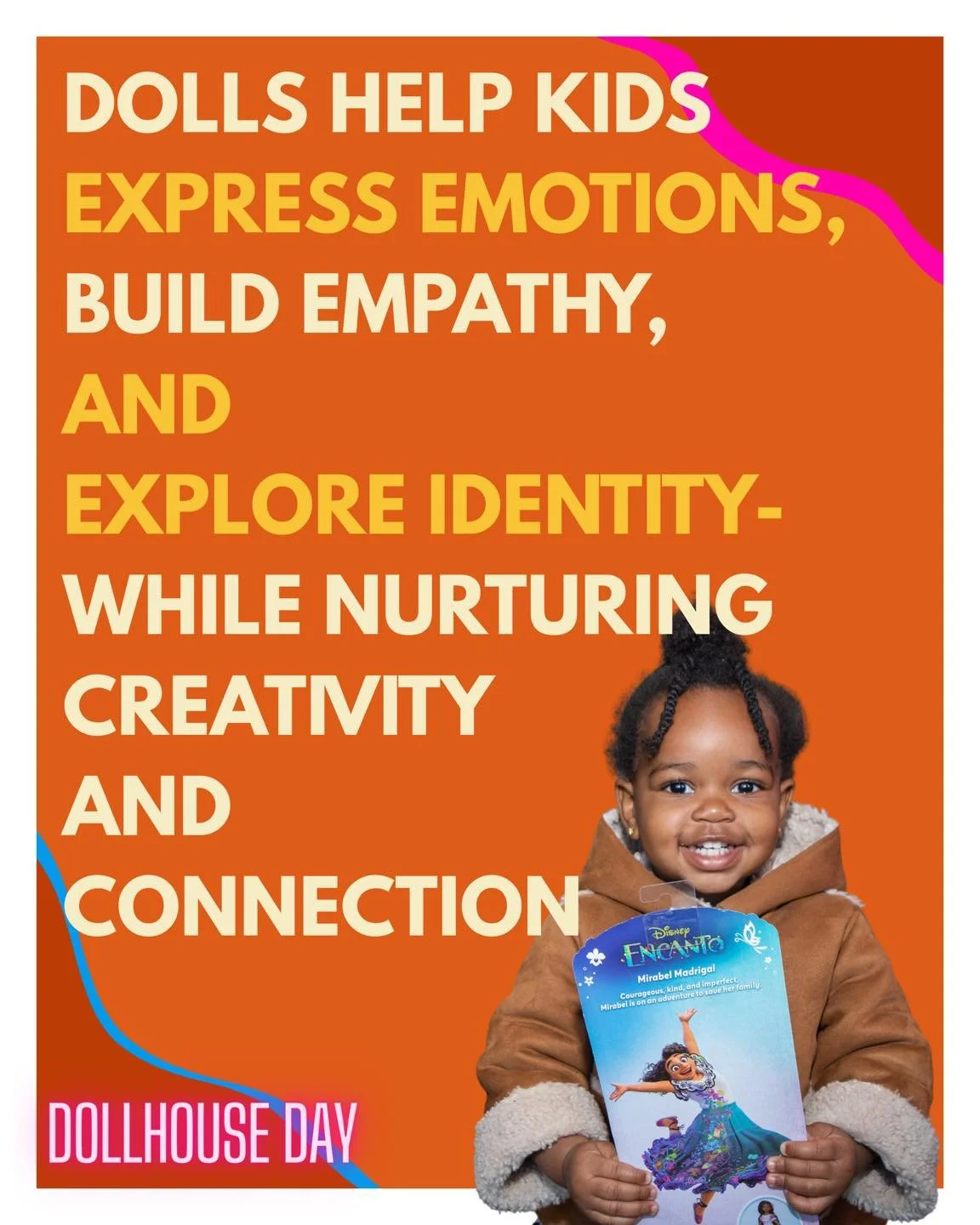 Did you know? Playing with dolls can help kids do all of these things and more! #RepresentationMatters #InclusivePlay #PowerOfPlay #mentalhealth #mentalhealthrecovery #raisingkids #raisingkidspositively