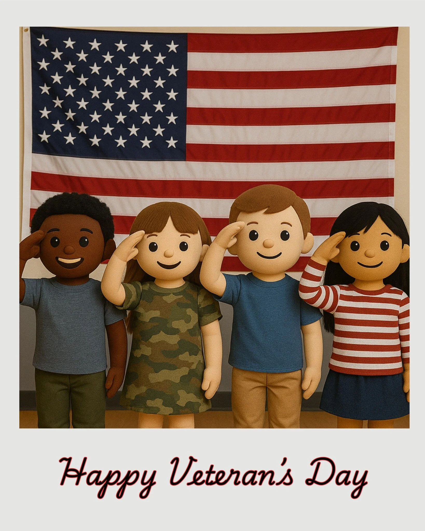 Today we salute those who&rsquo;ve served, and those growing up inspired by their legacy. Thank you, Veterans. Our kids are watching, learning, and honoring you. 🇺🇸

#VeteransDay #DollhouseDay #ThankYouVeterans #KidsWhoServe #RepresentationMatters 