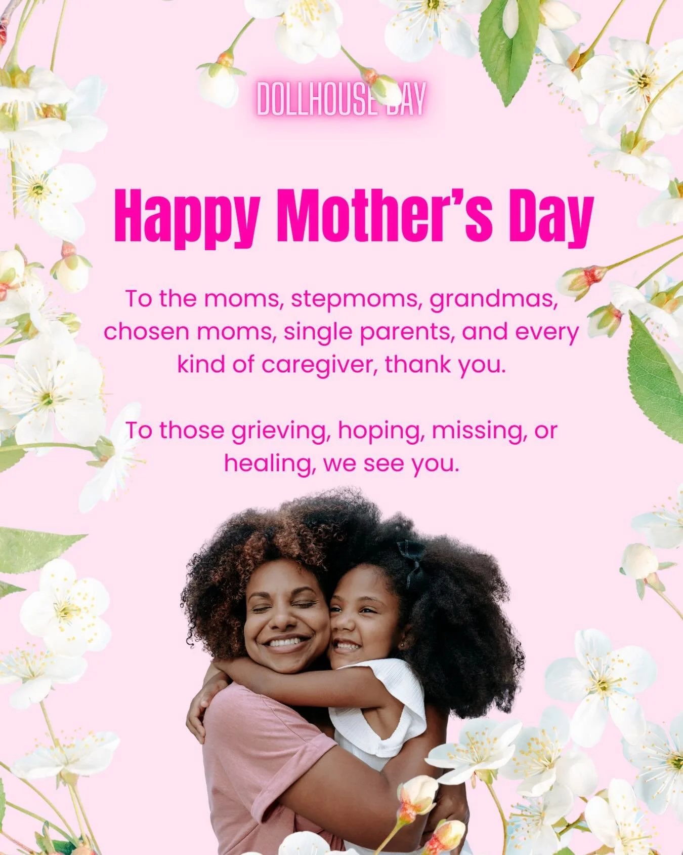 Motherhood looks different for everyone, and every single version is worth celebrating. 💗

Happy Mother&rsquo;s Day 🌸

#MothersDay #AllKindsOfMoms #YouAreSeen #DollhouseDay