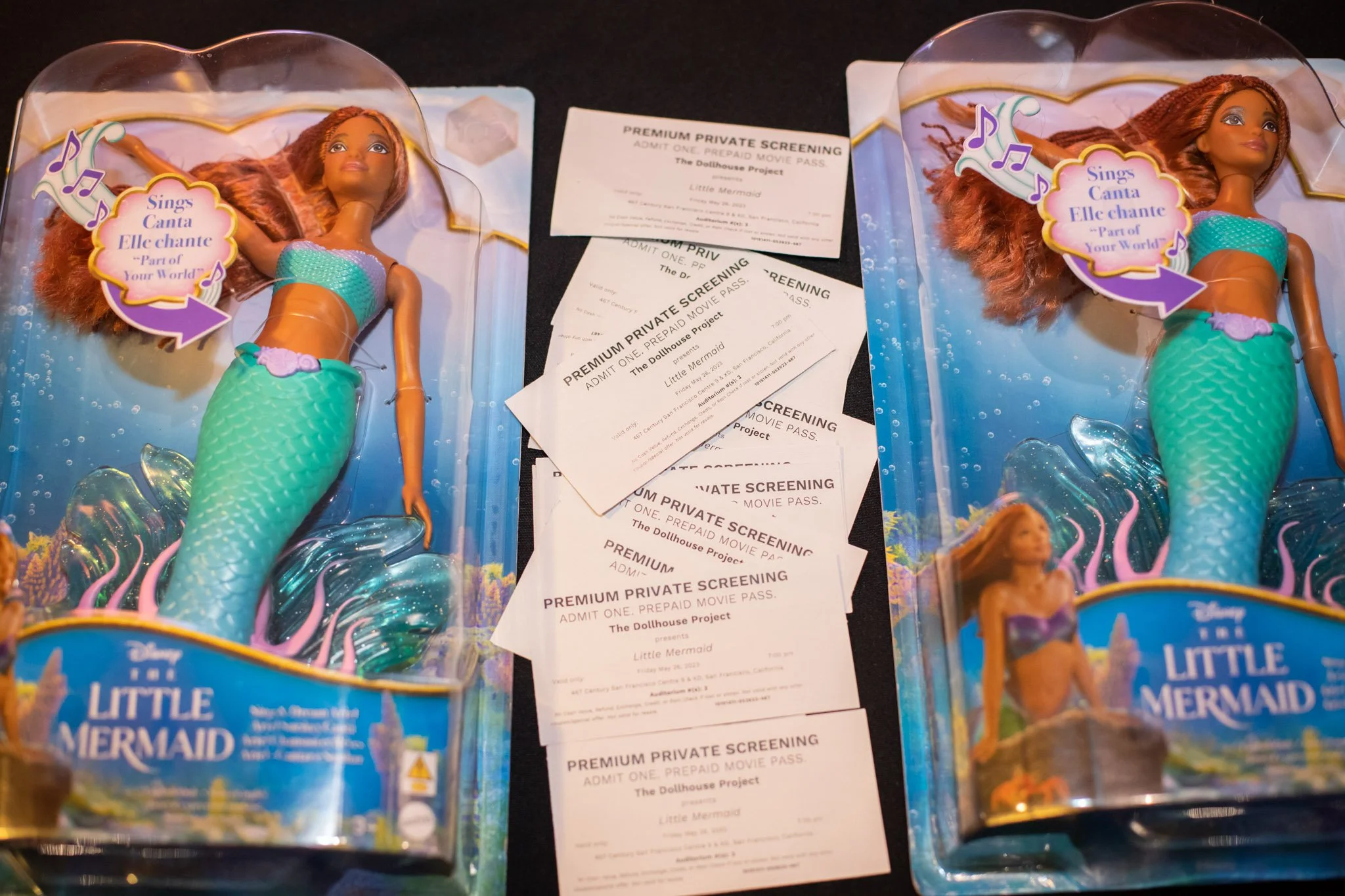 20230526_DollhouseDay_Littlemermaidscreening tickets and dolls.jpg