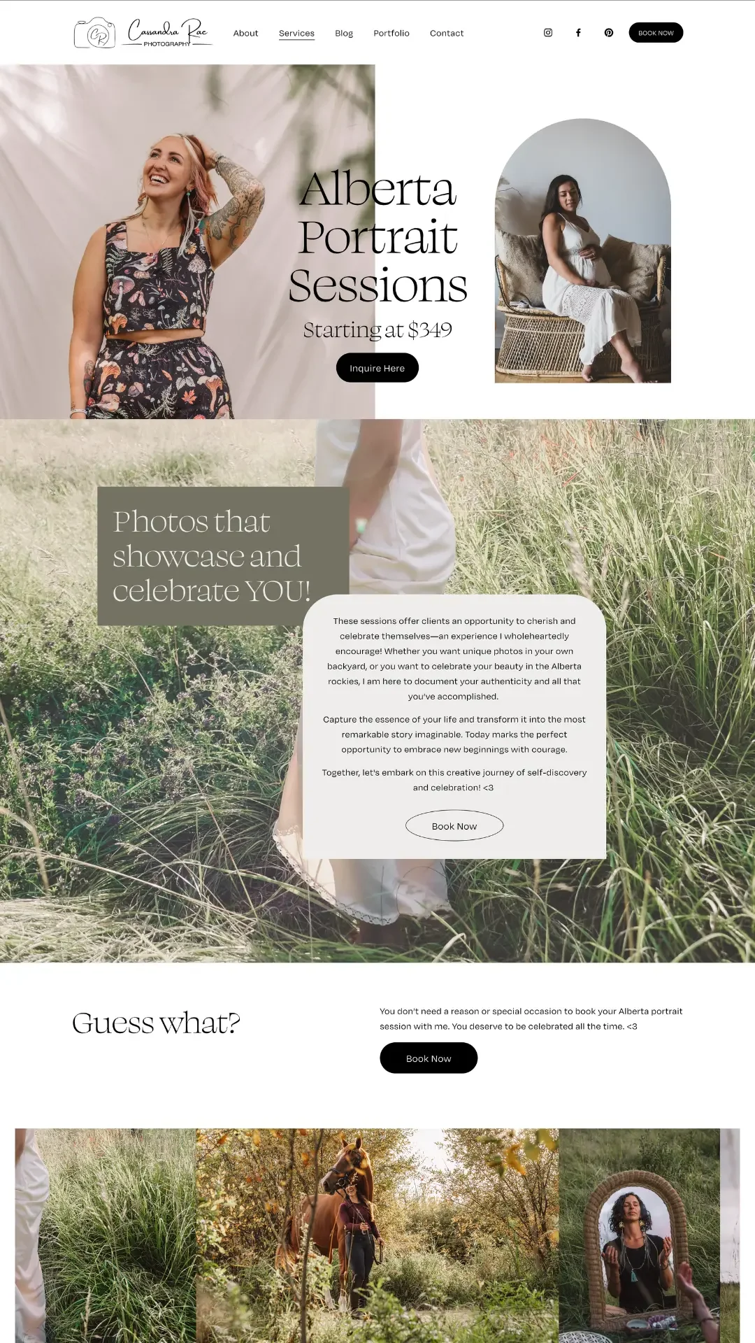 Alberta photographer website redesign