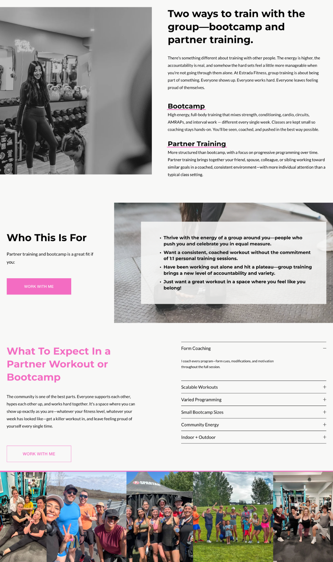 personal trainer website
