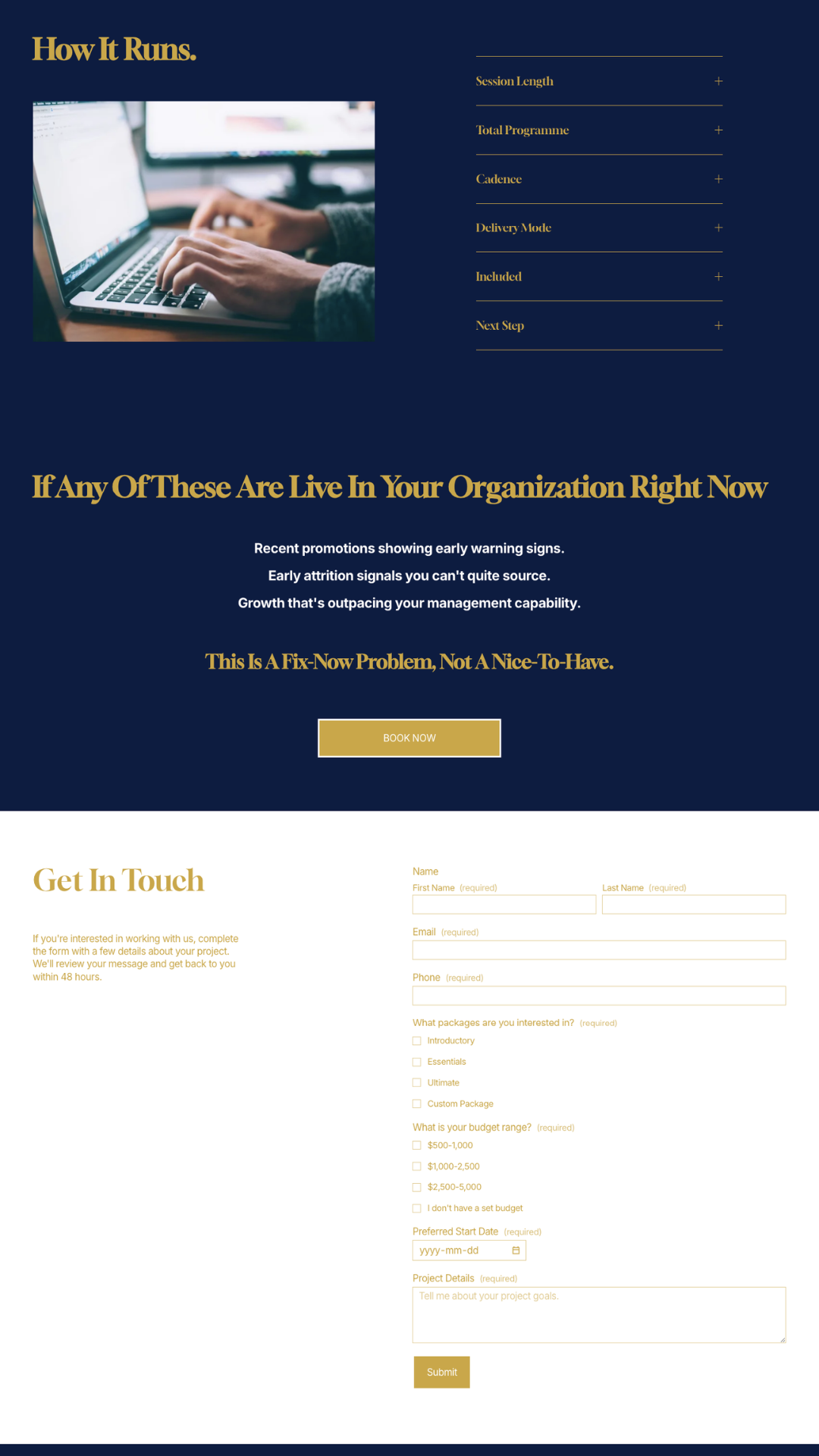 Leadership facilitator website