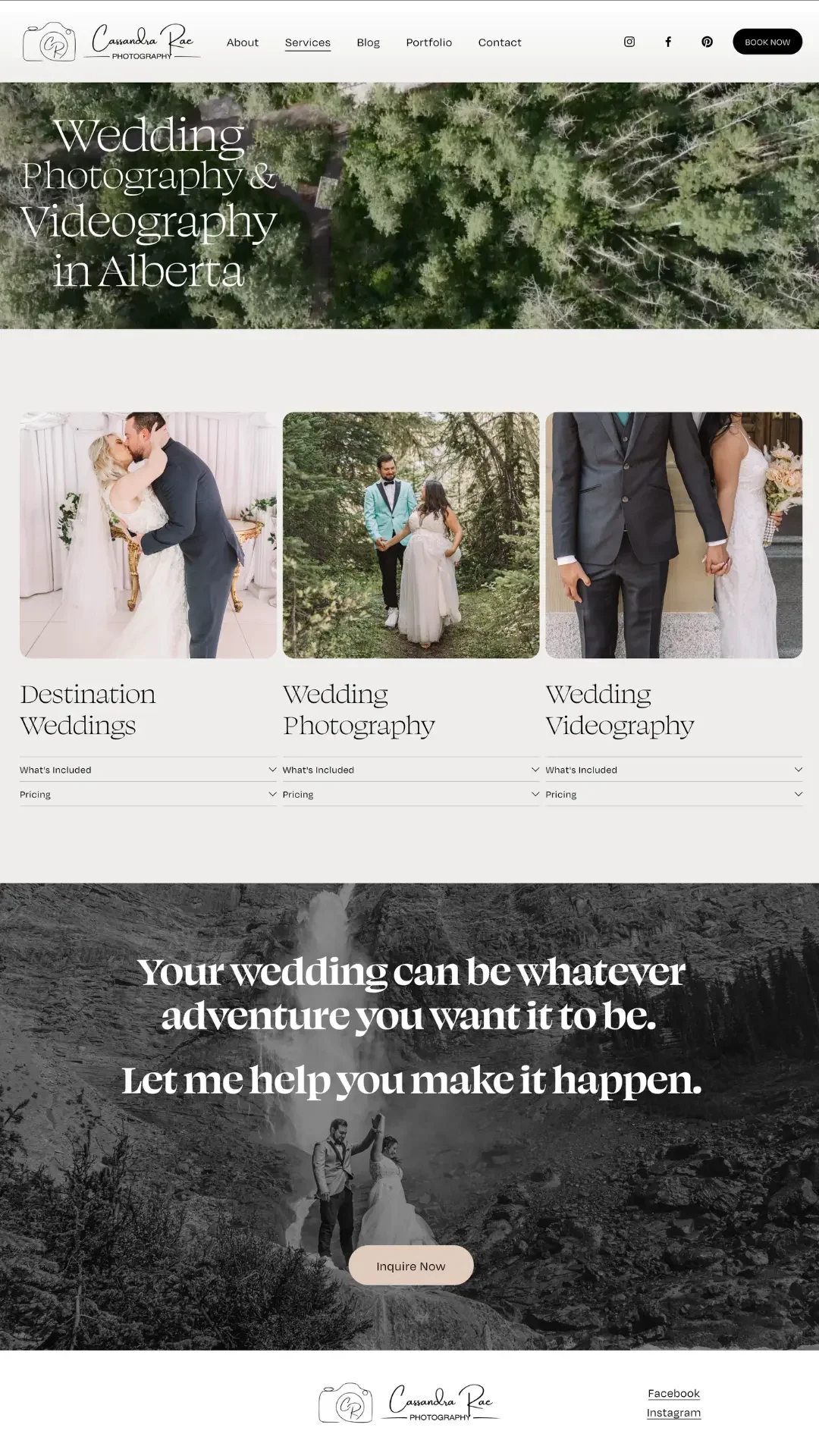 Alberta photographer website redesign