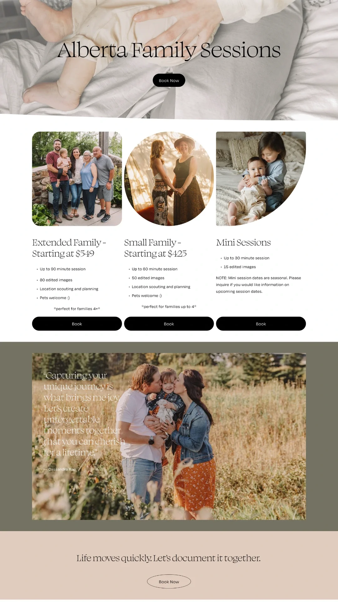 Alberta photographer website redesign