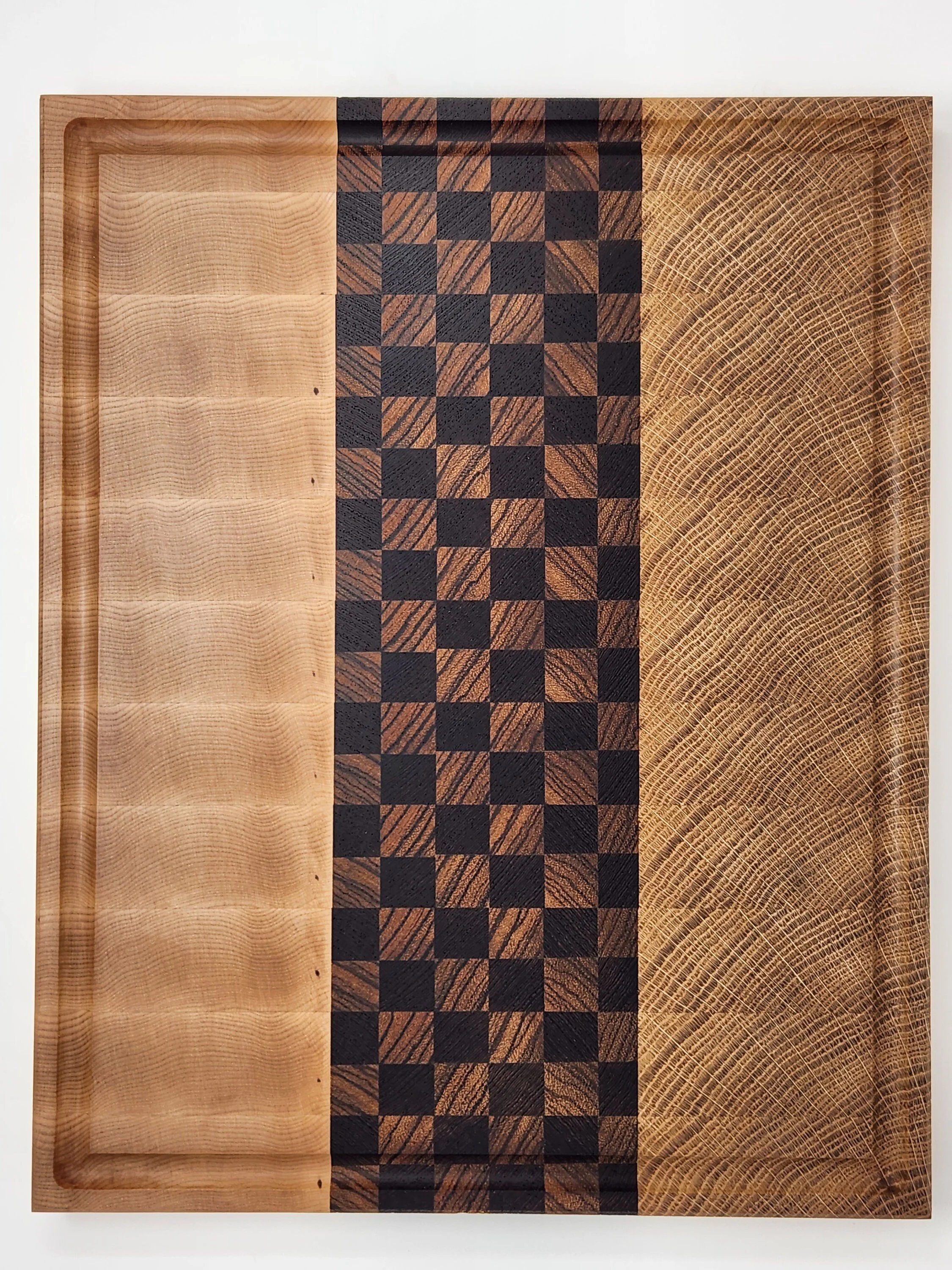 artisanal exotic wood end grain checkered cutting board juice grooves gifts for mom gifts for dad gifts for wife gifts for husband gifts for chefs charcuterie board