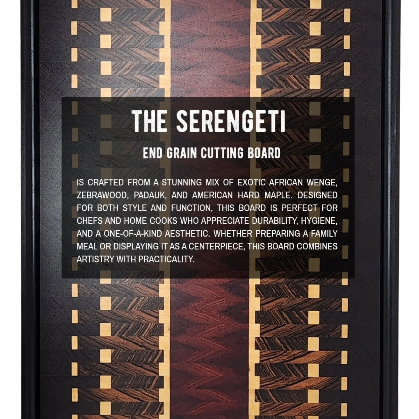 Two sizes. Same craftsmanship 🔥

Our Serengeti End Grain Cutting Board is now available in both 18" x 24" and 12" x 18" &mdash; whether you need a full prep station or an everyday go-to board.

Each board is built with a premium 