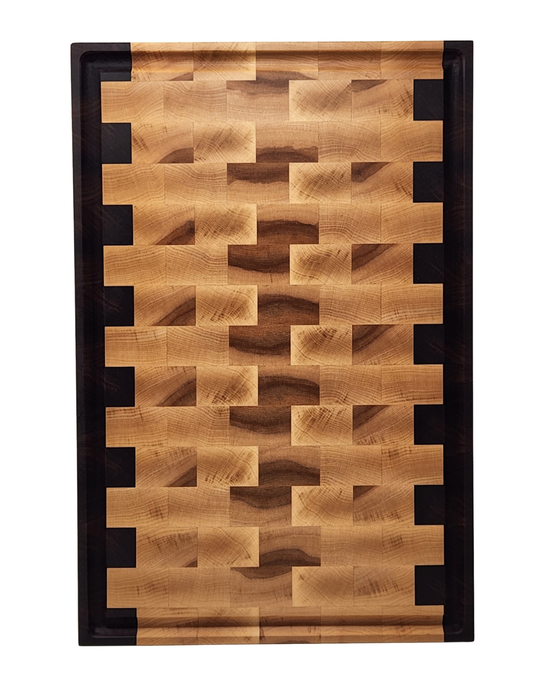 Maple and Walnut End grain Cutting Board Top View.png