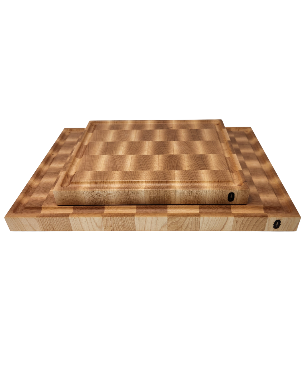 Maple End Grain Cutting Board medium and large stacked.png