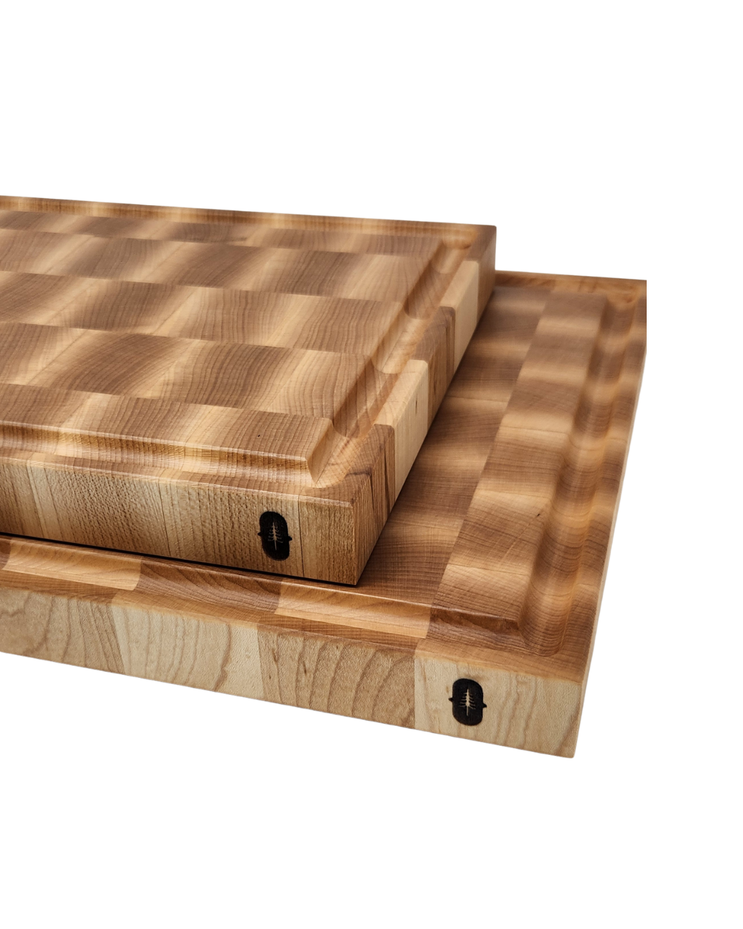 Maple End Grain Cutting Board medium and large corner view.png