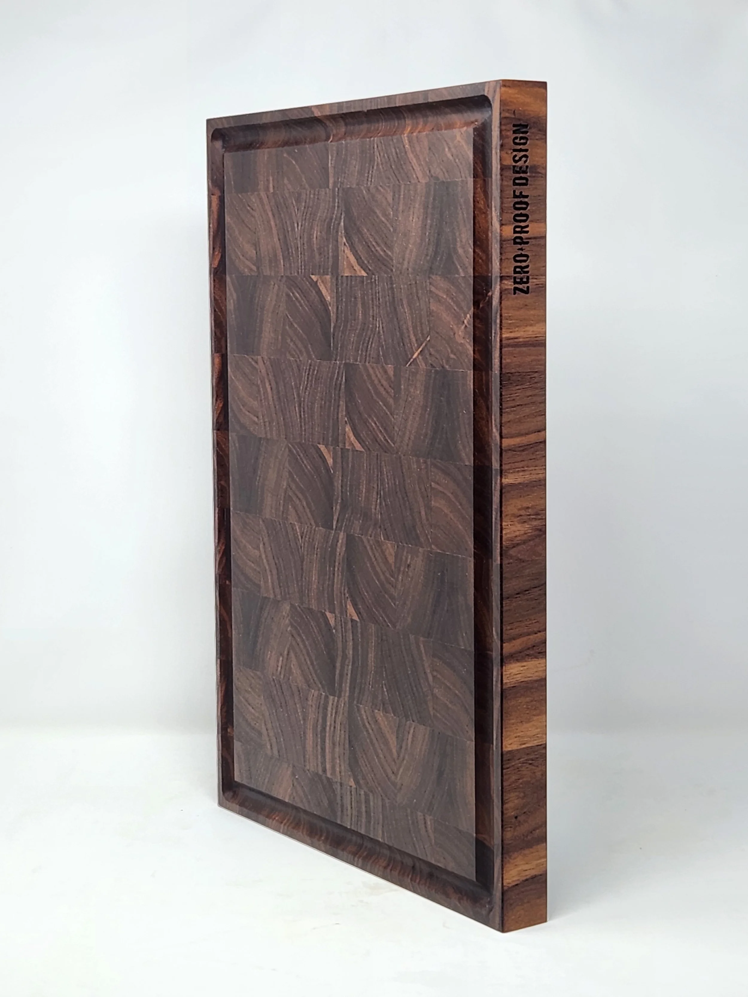 Durable walnut butcher block for chopping, slicing, and serving