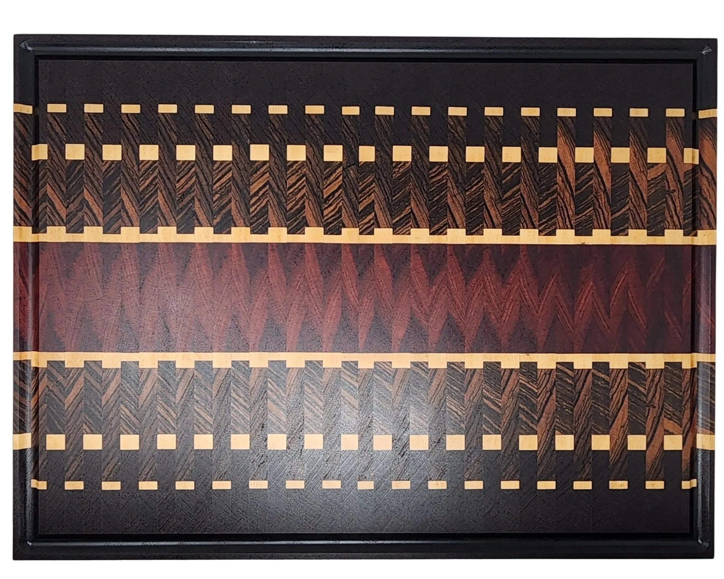 Exotic End Grain Cutting Board Top View.jpg