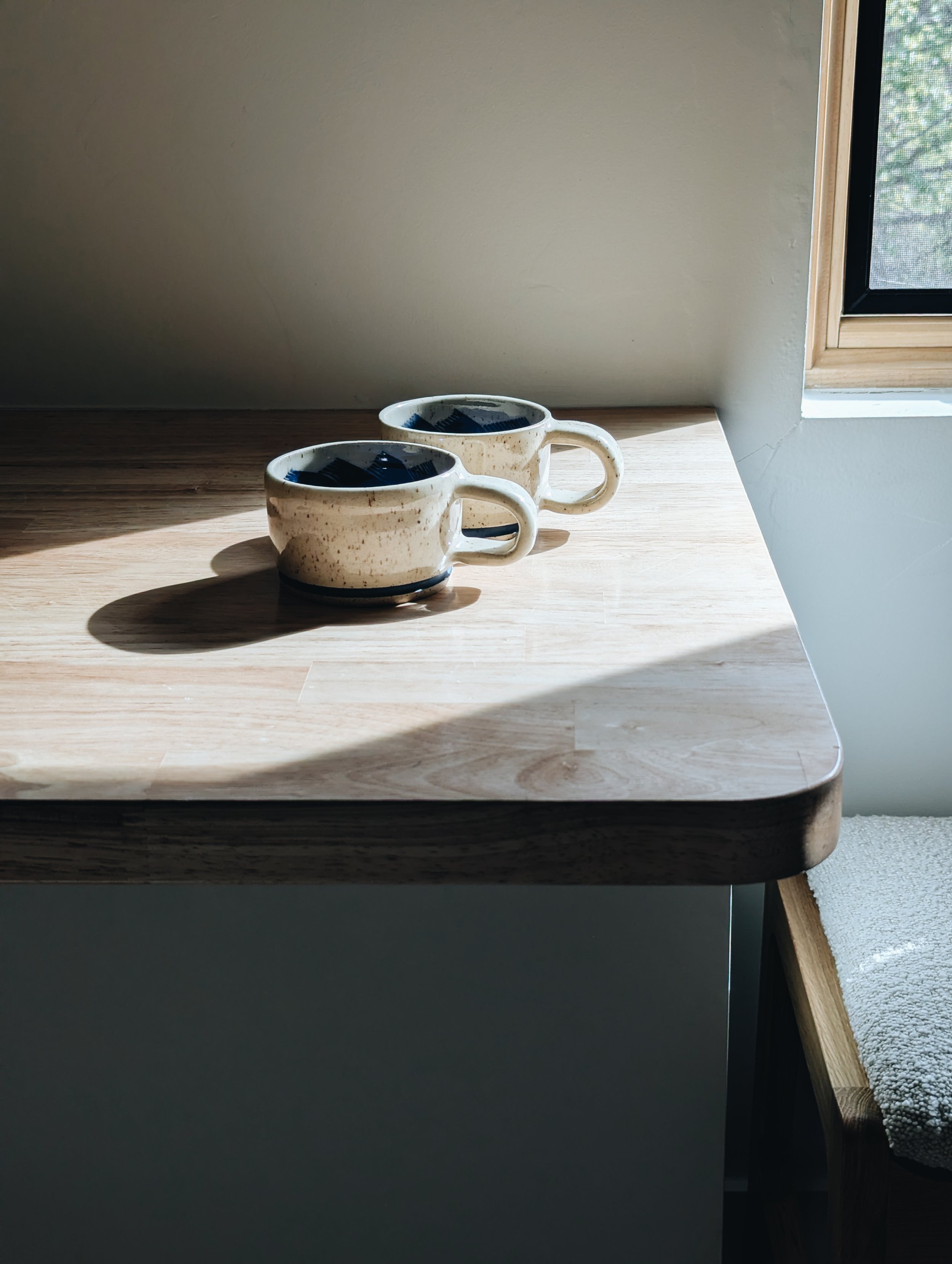 Mountain-inspired coffee mugs, custom made for PMH by Ryan Schwartz. (@schwartzitect)