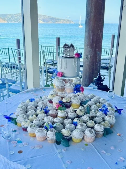 Sidney and Ben Wedding Cake and Cupcakes 2025