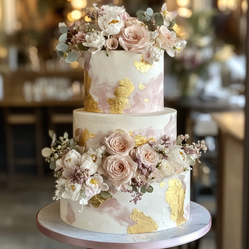 Sam and Julia Wedding Cake 2024