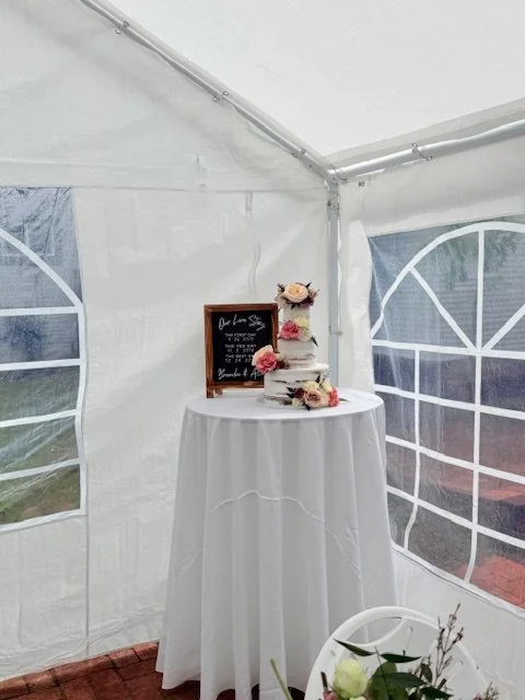 Brandon and Alana Wedding Cake 2025