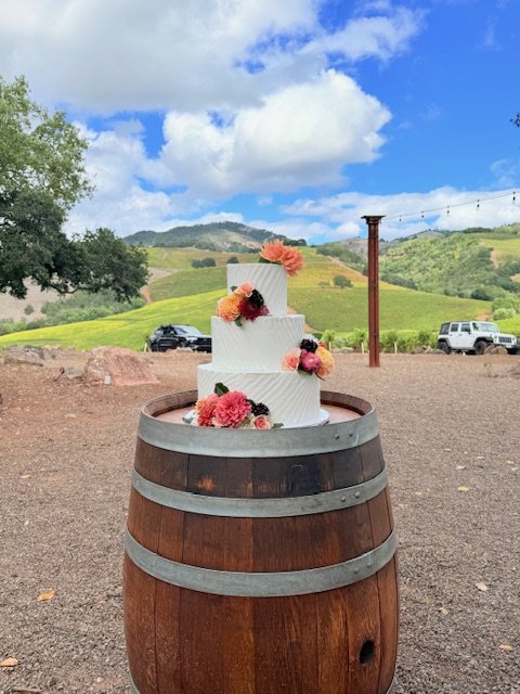 Kacia and Mario Wedding Cake 2025