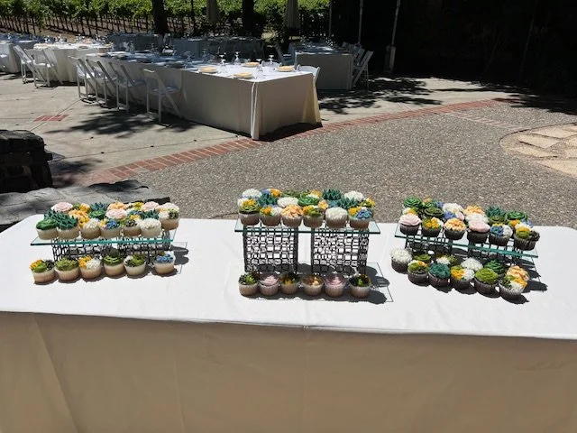 Wedding wildflower and succulent cupcakes 2024