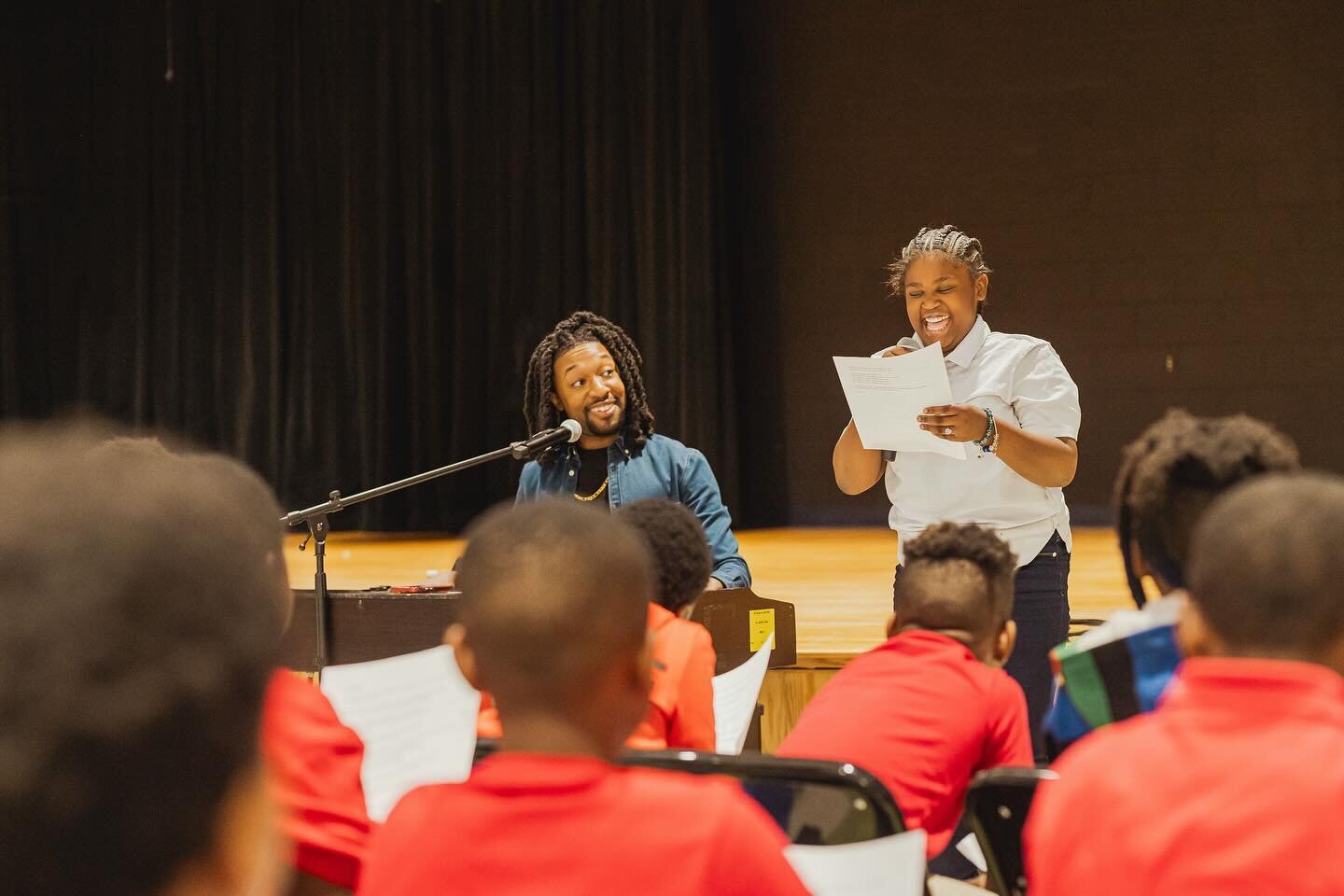 Our &lsquo;Lighting The Way&rsquo; @apsbamoacademy scholars received a music instruction led by singer, @keeyenmartin! After vocal warm ups, these creatives learned two songs: &ldquo;Smile&rdquo; by Kirk Franklin and &ldquo;Don&rsquo;t You Worry Abou