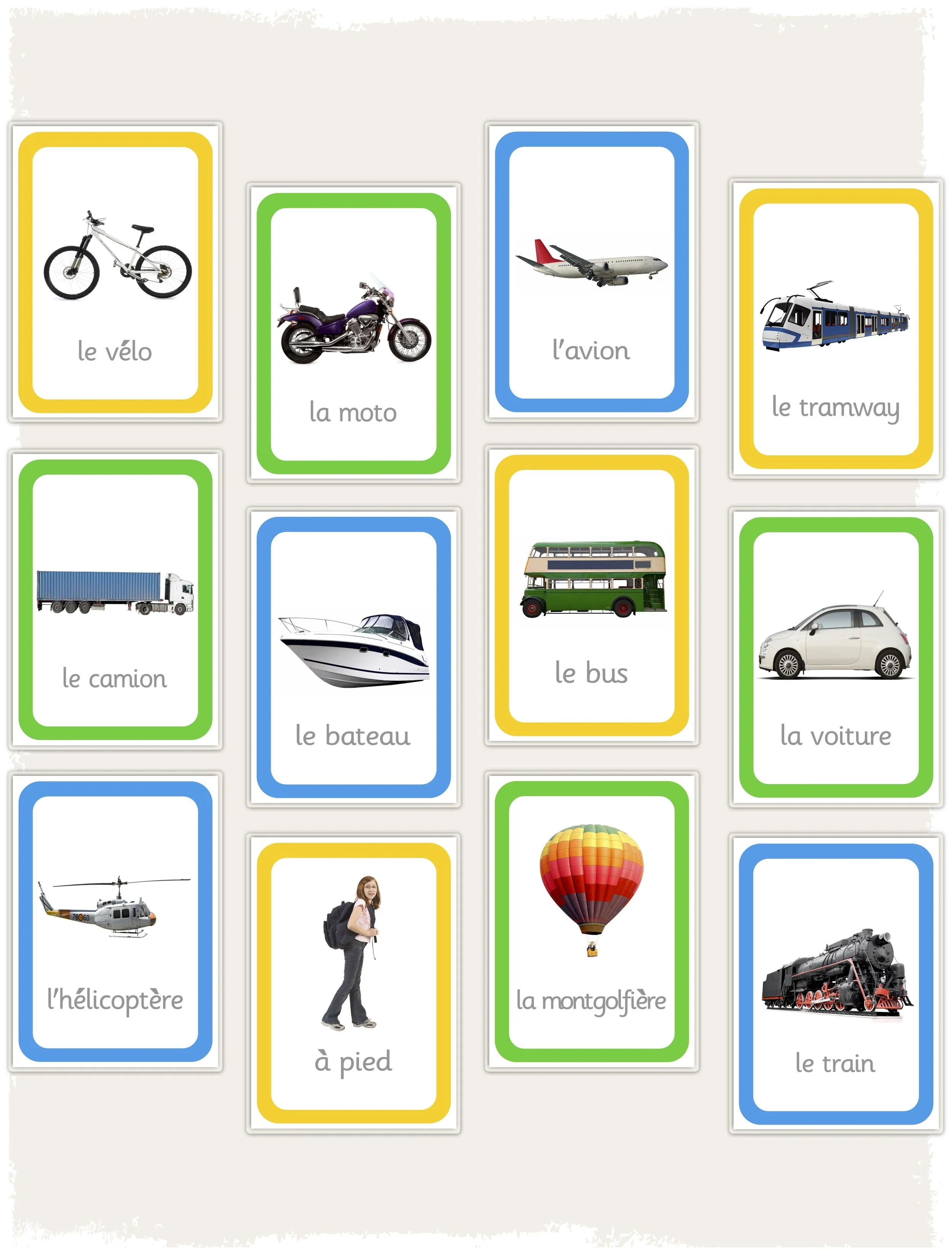 Free Printable French Flashcards for Beginners (PDF)
