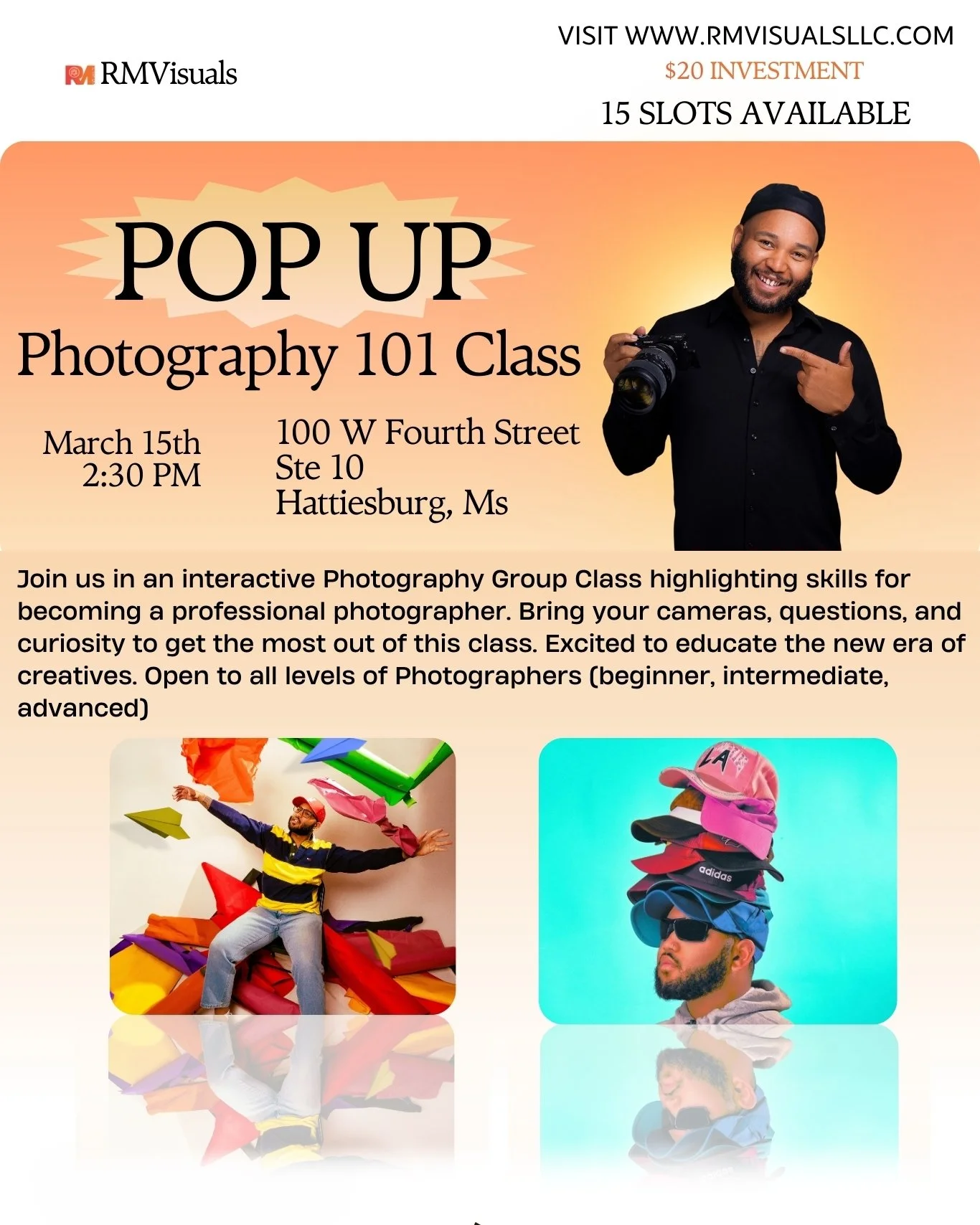 Pop Up: Photography 101 Class