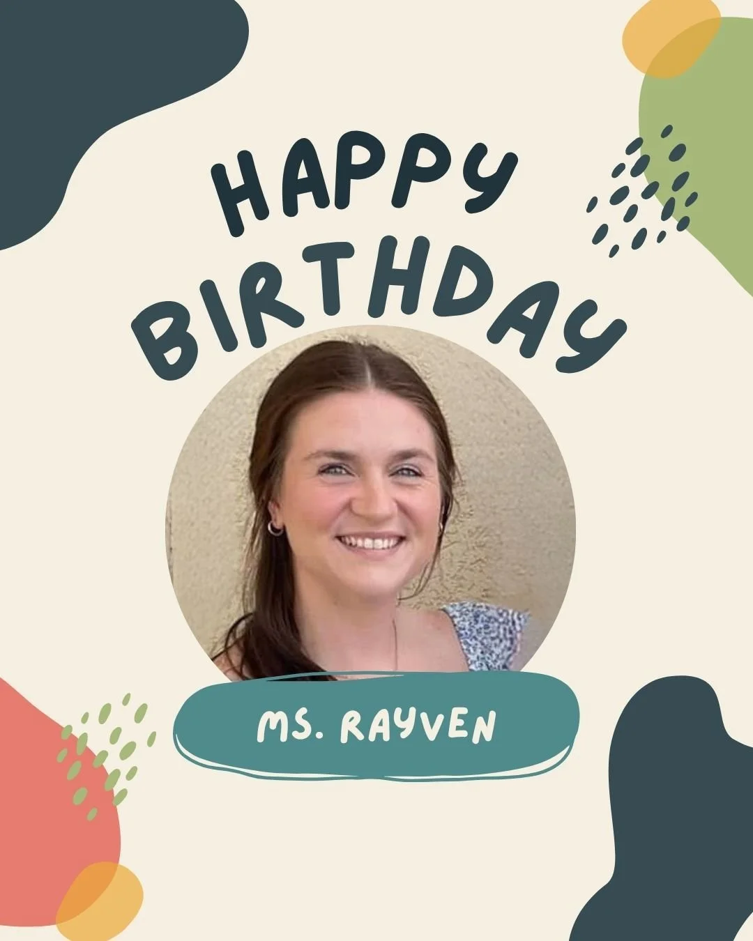 Help us wish Ms. Rayven a very happy birthday! She is an incredible Occupational Therapist and we are so lucky to have her with us! Happy Birthday Ms. Rayven! β¨ππ