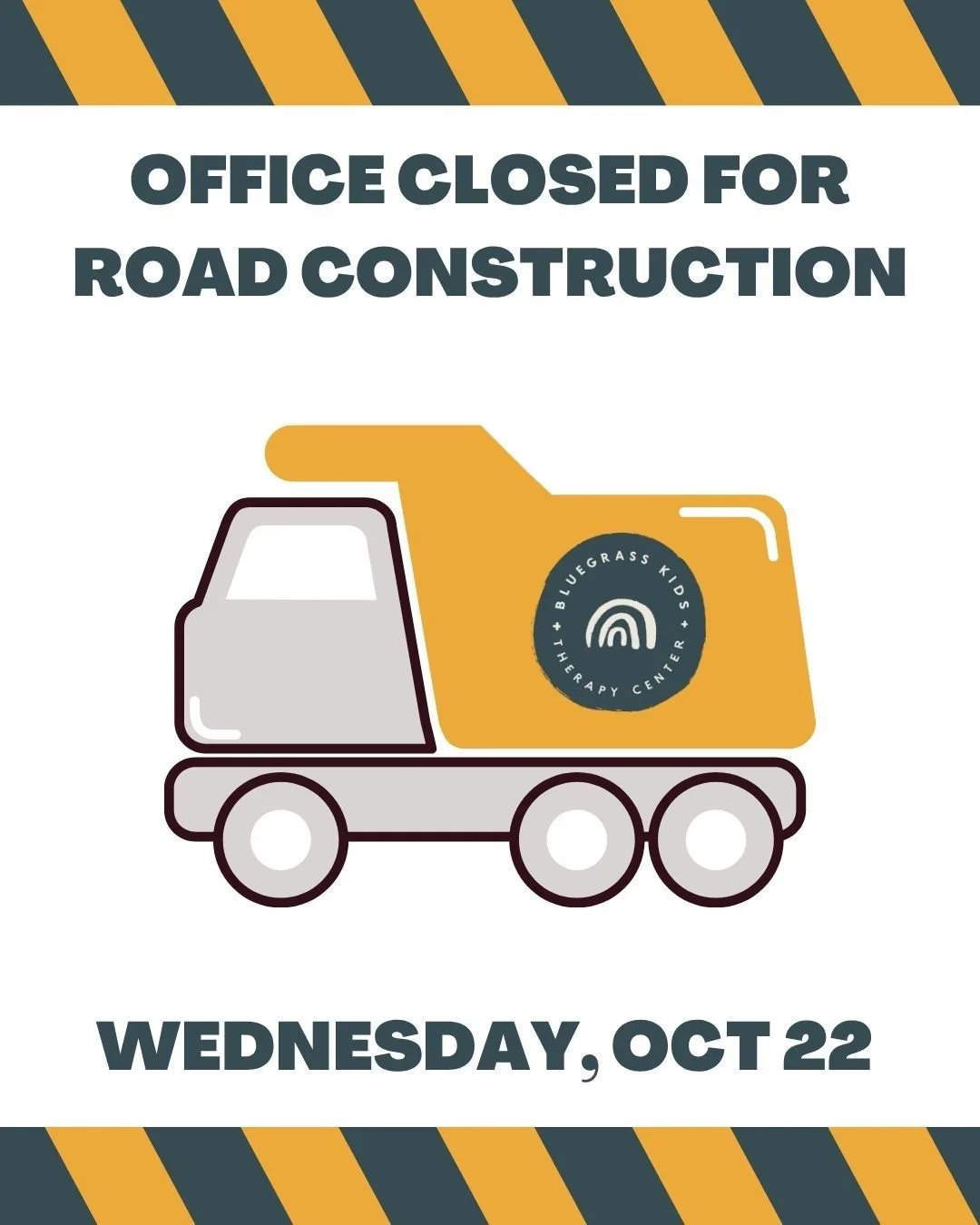 We are CLOSED again tomorrow (Weds, Oct 22) for continued road construction. We are so sorry for the inconvenience! Please check our socials for updates on Thursday's status! π§