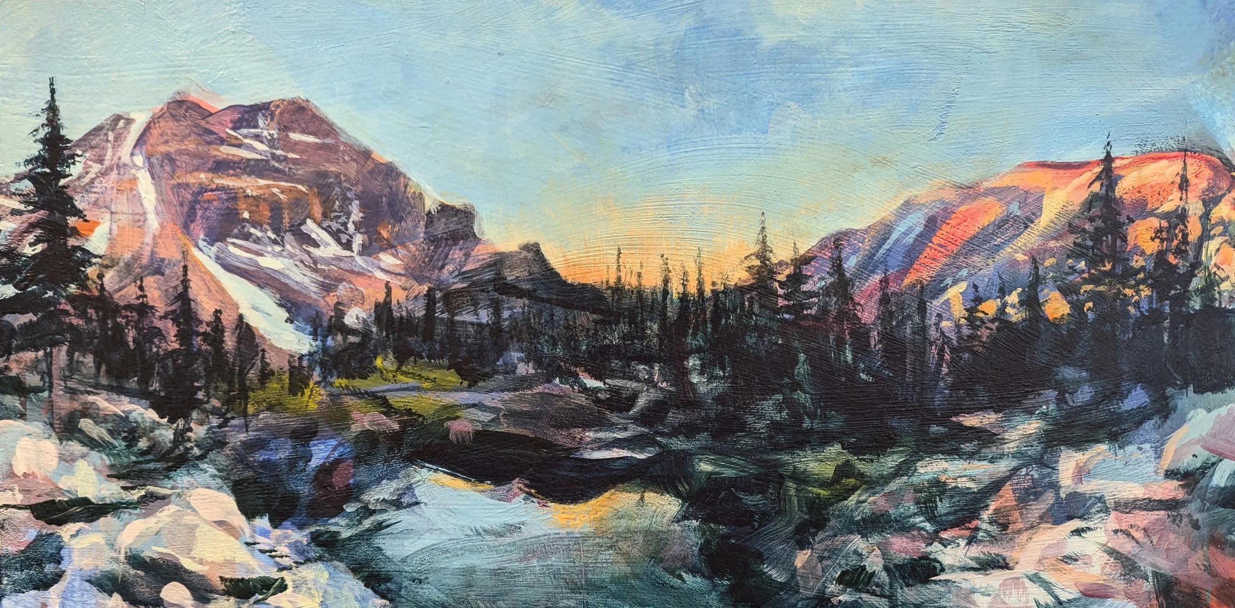 Backpacking sunset in the Uintas