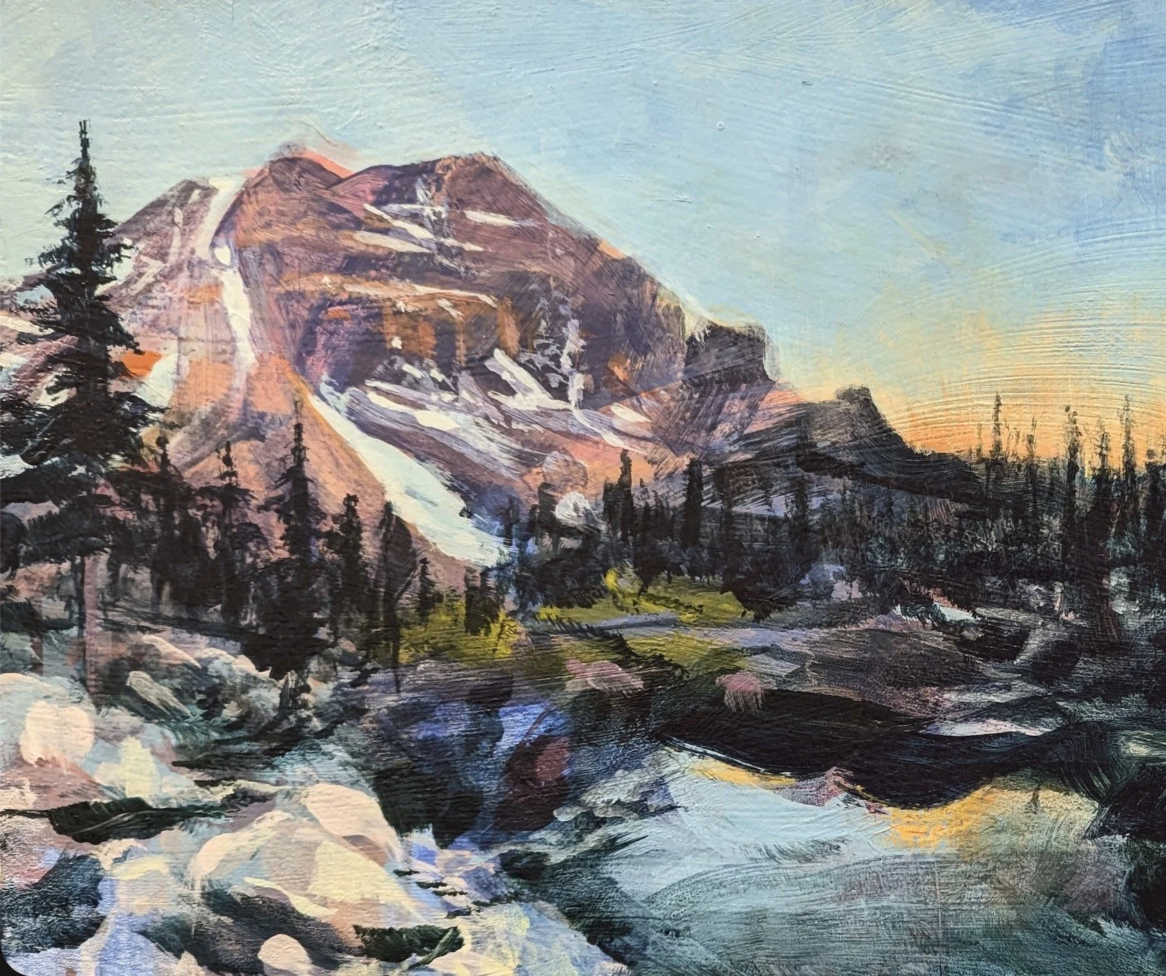 Backpacking sunset in the Uintas