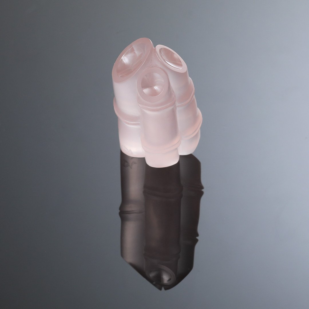 Rose Quartz - Bamboo Carving - 69.52ct