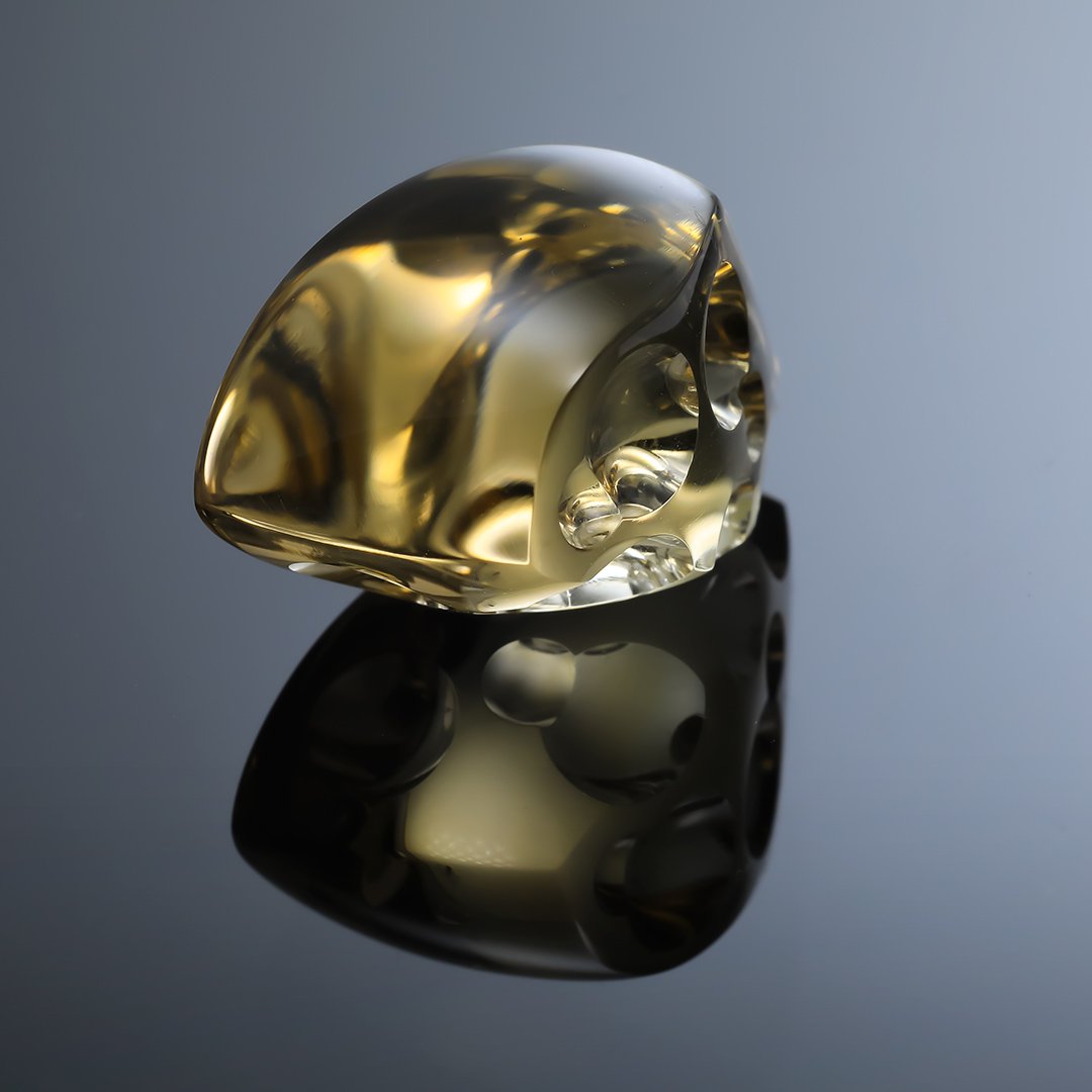 Smoky Quartz - Innerscape - 30.26ct - Gem Carving by Doug Menadue, Sydney Australia