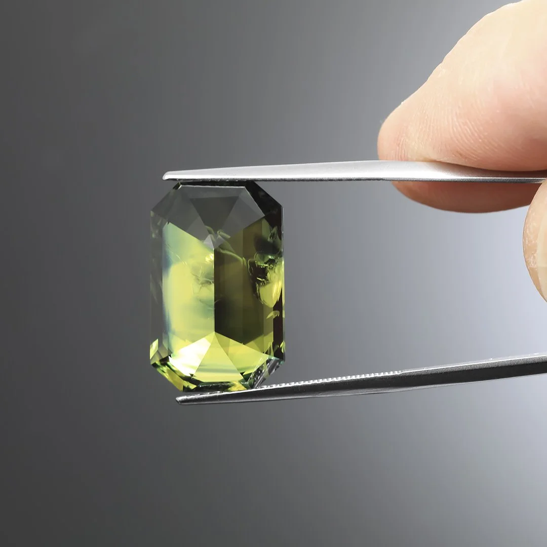 Australian Parti Sapphire - Emerald Cut - 21.66ct