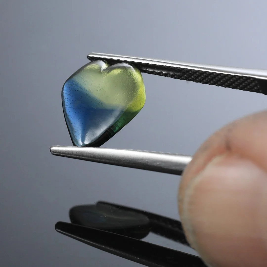 Australian Parti Sapphire - Skin Polish - Heart - 2.78ct
