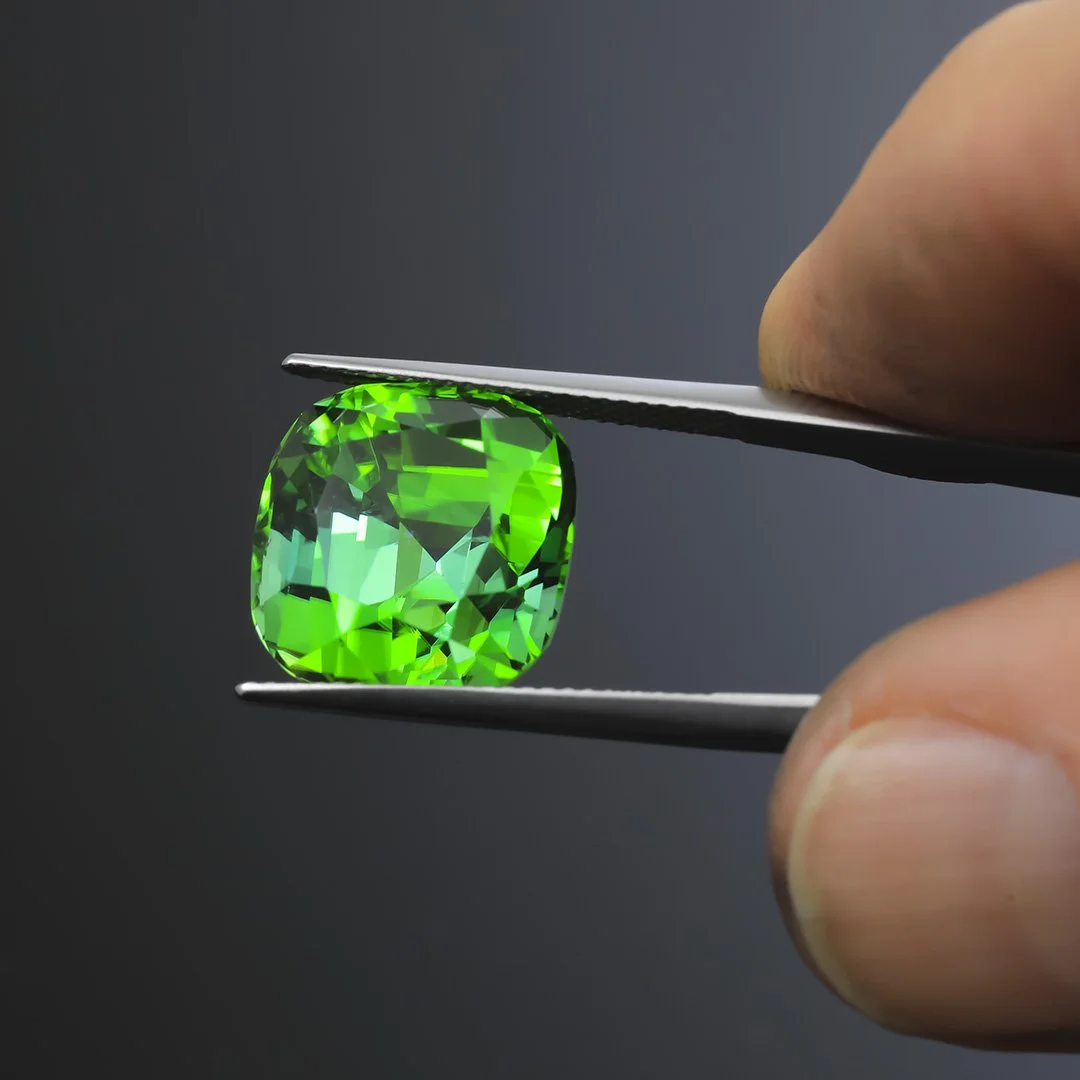 Afghanistan Green Tourmaline - Cushion - 16.29ct