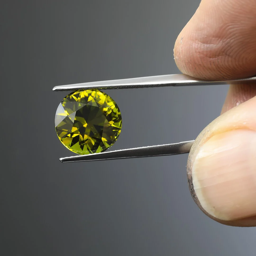 Nigerian Golden Green Chartreuse Sunset Tourmaline - Halo Flare - 6.27ct