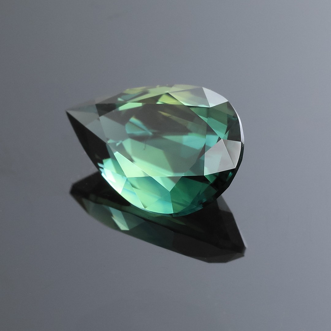 Australian Blue Green Sapphire - Pear - 2.69ct