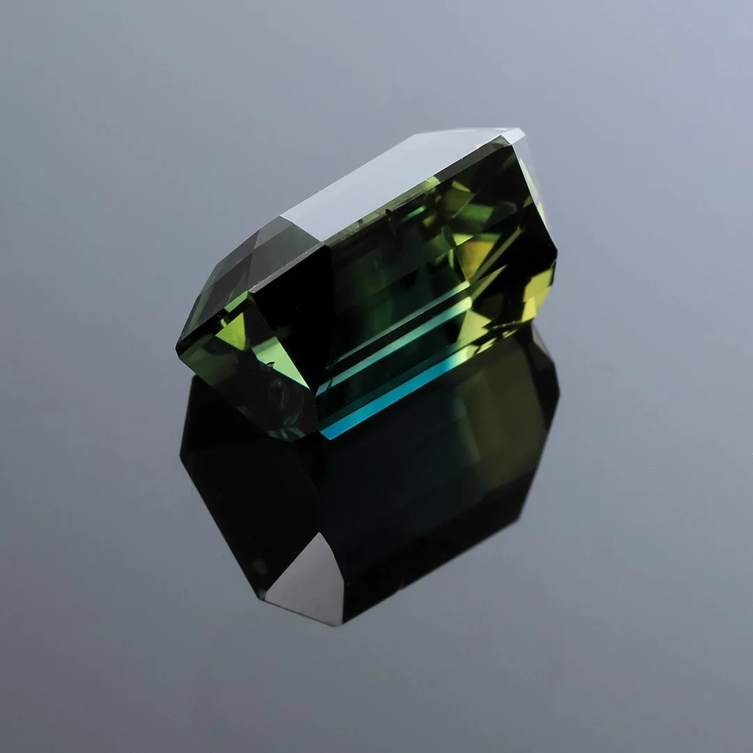 Australian Parti Sapphire - Emerald Cut - 5.74ct
