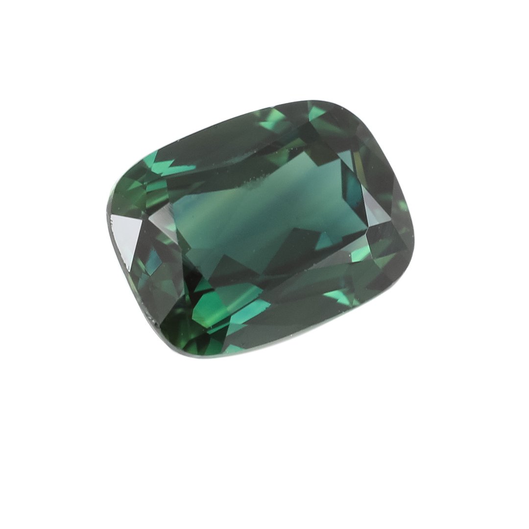 Bespoke Gems - Australian Green Blue Sapphire - Rectangle Cushion - 1.55ct