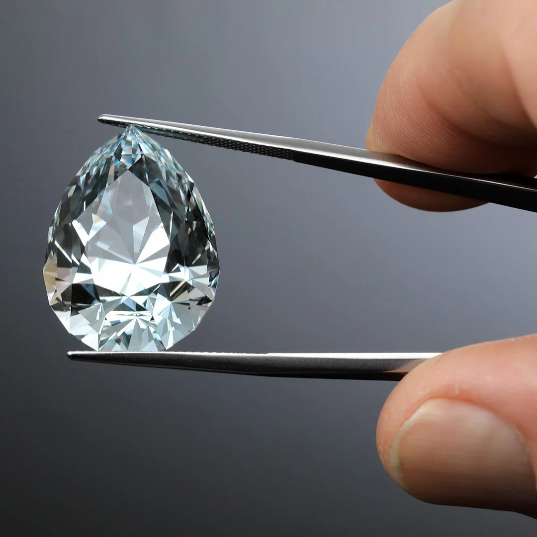 Australian O'Briens Creek Natural Blue Topaz - Supernova Pear - 43.06ct