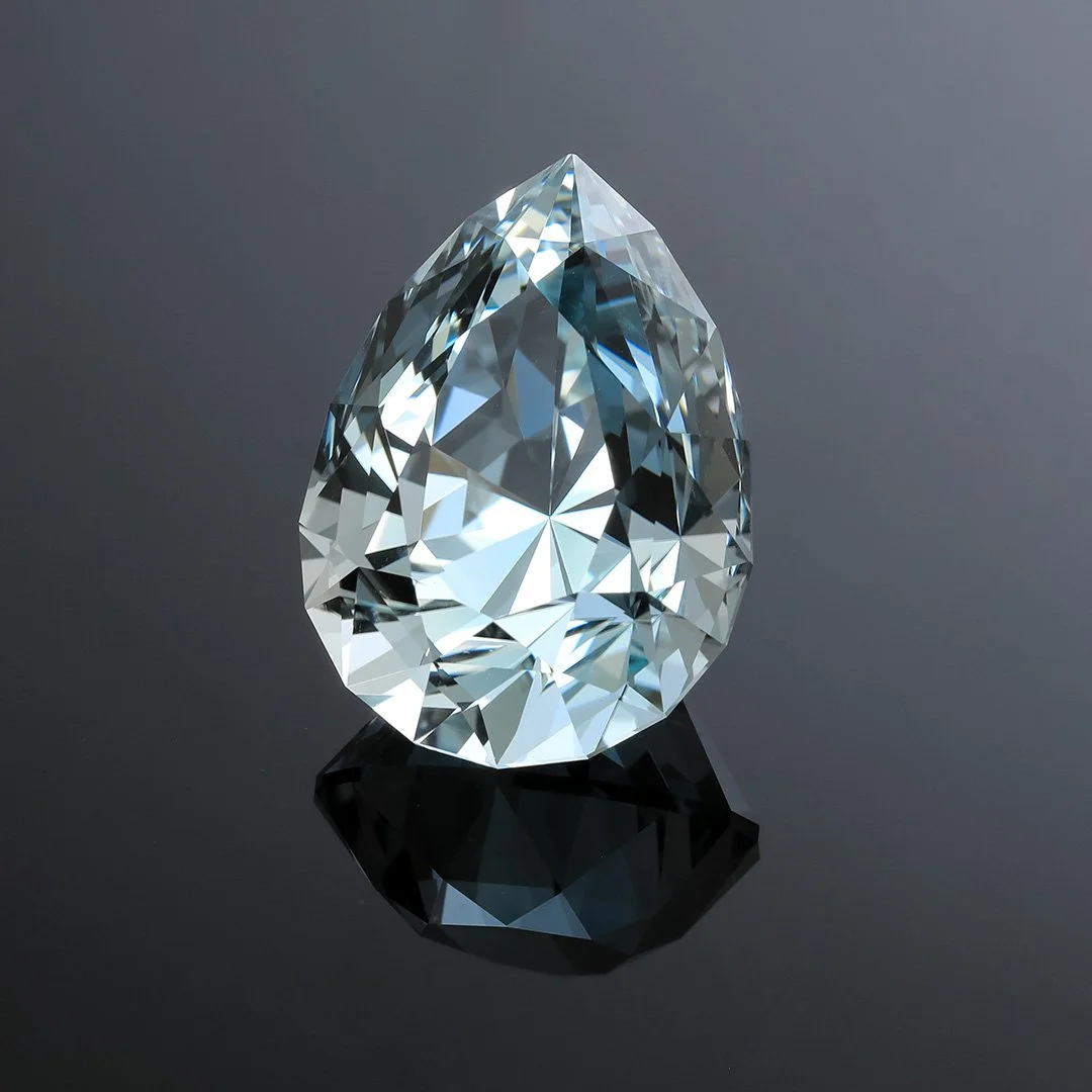 Australian O'Briens Creek Natural Blue Topaz - Supernova Pear - 43.06ct